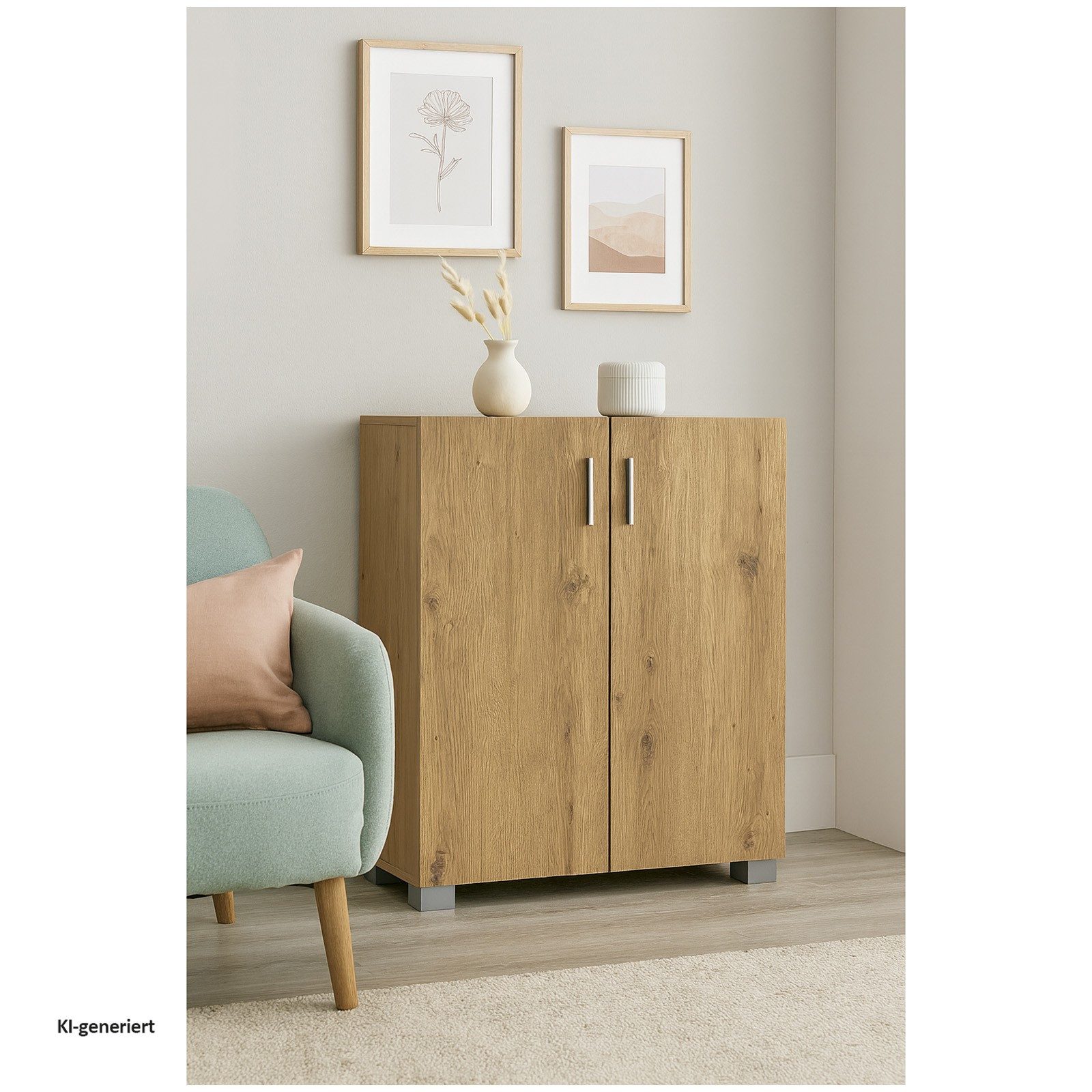 Sideboard Sideboard 2 Fächer Thekla Artisaneiche