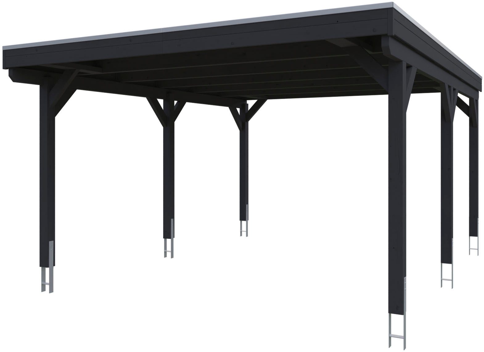 Skanholz Einzelcarport Grunewald, BxT: 427x554 cm, 251 cm Einfahrtshöhe