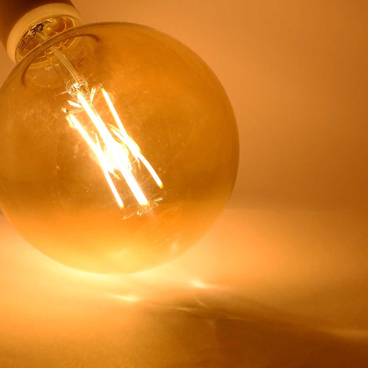 Kanlux LED-Leuchtmittel E27 Retro Birne G125 Filament LED goldenweiß 725lm, warmweiß