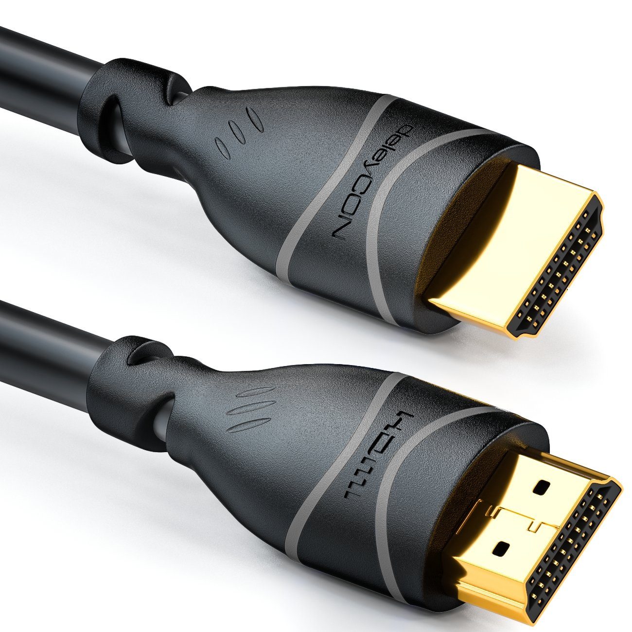 deleyCON deleyCON 0,5m HDMI Kabel HDMI 2.0 kompatibel 4K UHD 2160p FULL HD HDMI-Kabel