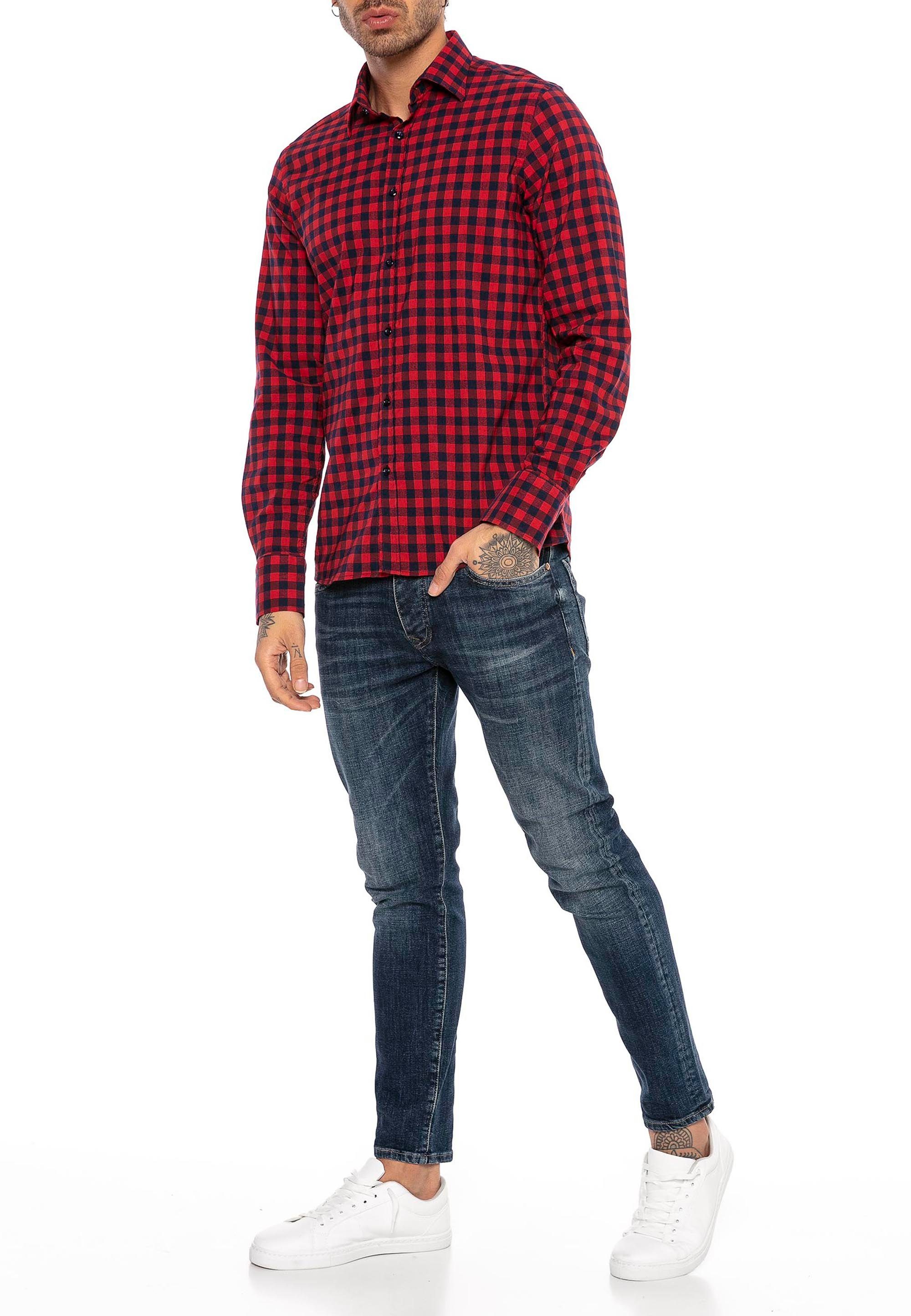 RedBridge Karohemd Casual Plaid Modern Fit günstig online kaufen