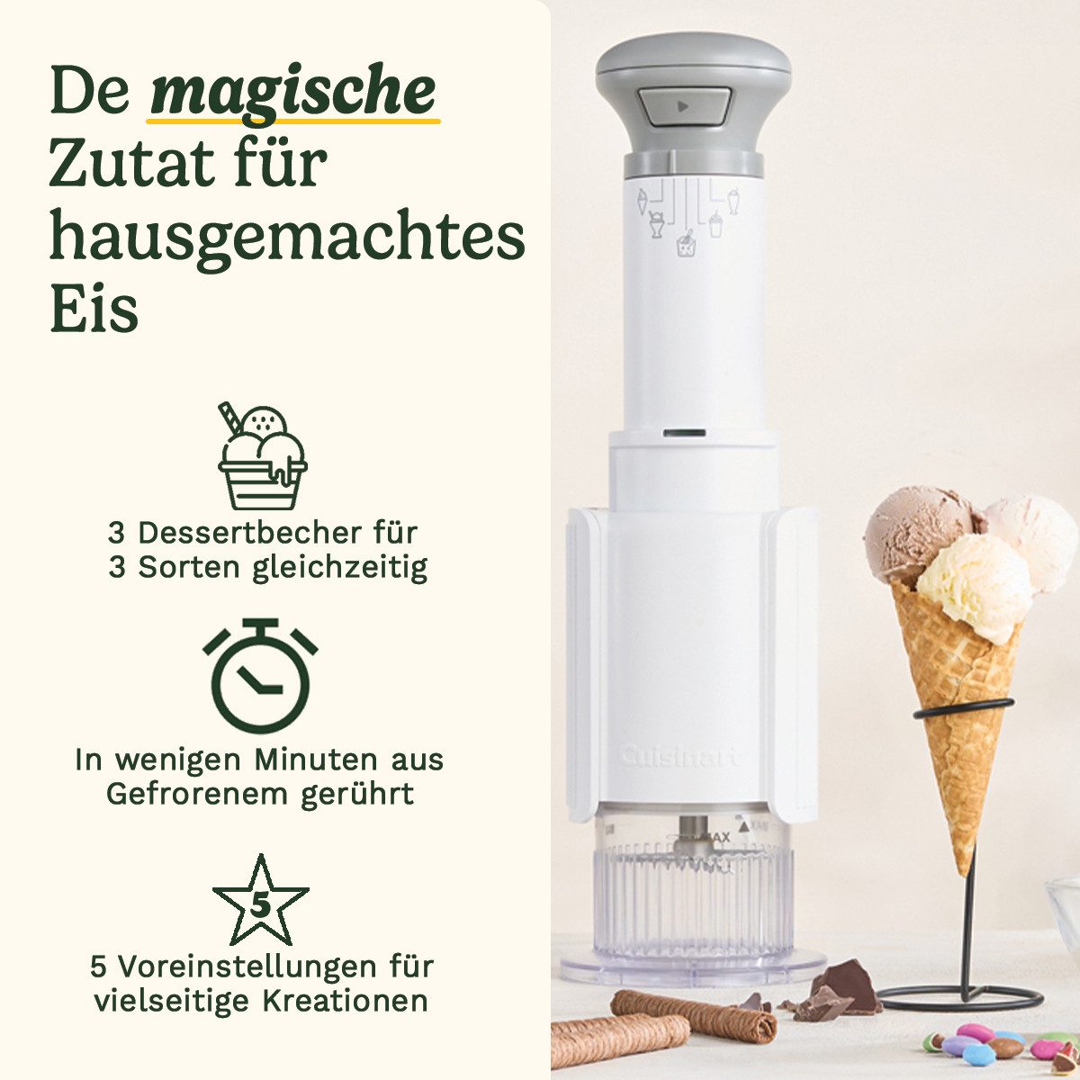 Cuisinart Eismaschine Freeze Wand ice cream maker stick