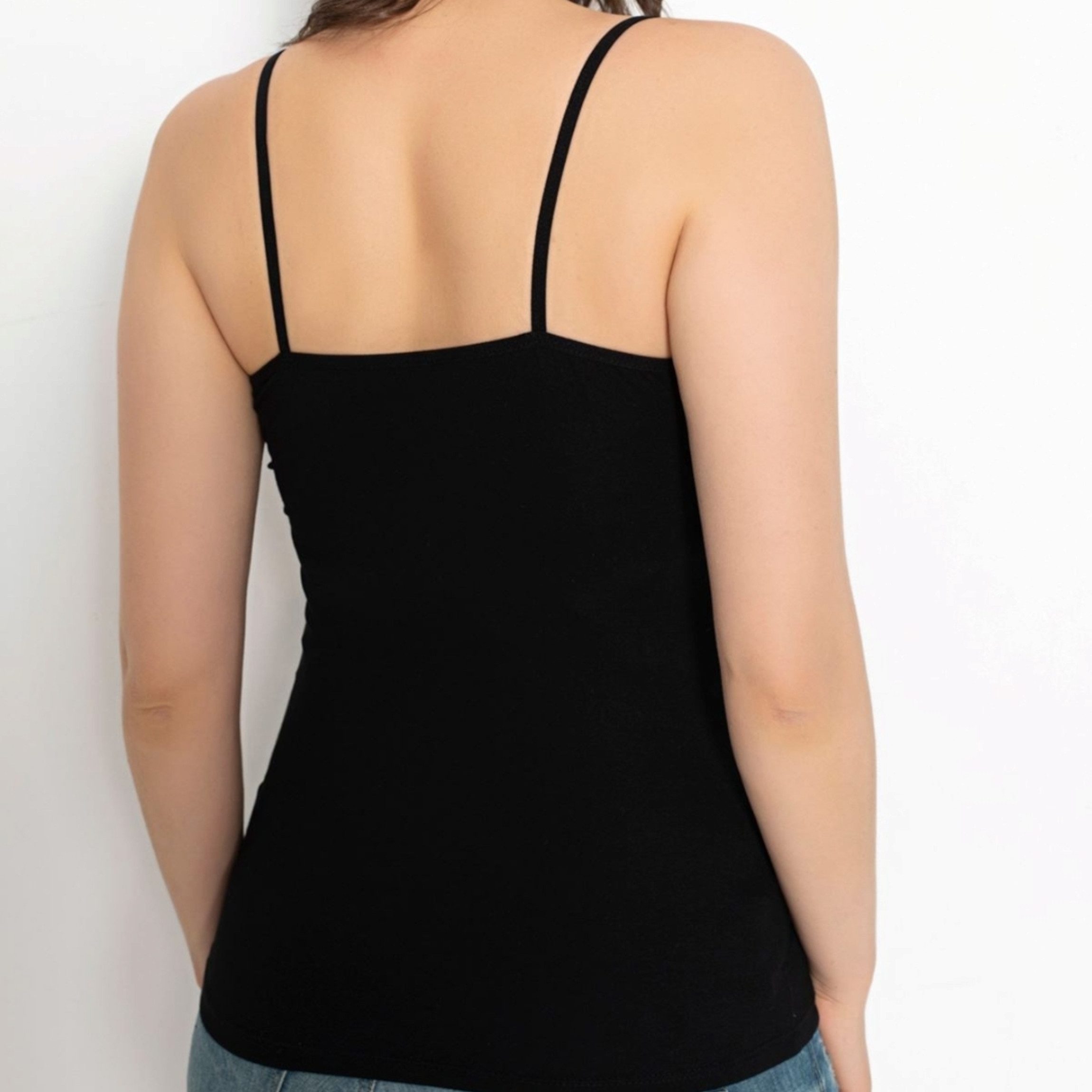 Berrak Collection Spaghettitop 4er-Set Damen Tanktops – Basic Unterhemden, elastische Tops (Mehrfachpack, 4er-Set) Atmungsaktiv & Komfortabel