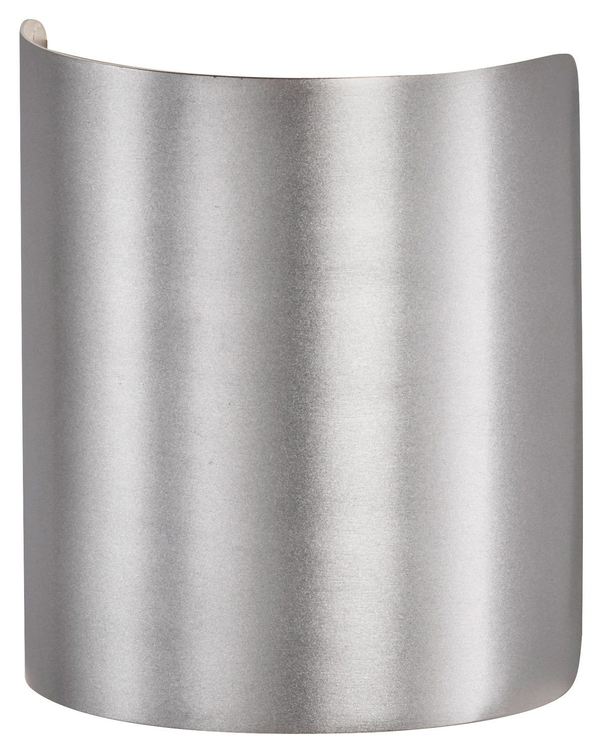 FISCHER & HONSEL LED Wandleuchte HALV, 1-flammig, Silbergrau, Metall, 12 x 15 cm, LED fest integriert, Warmweiß
