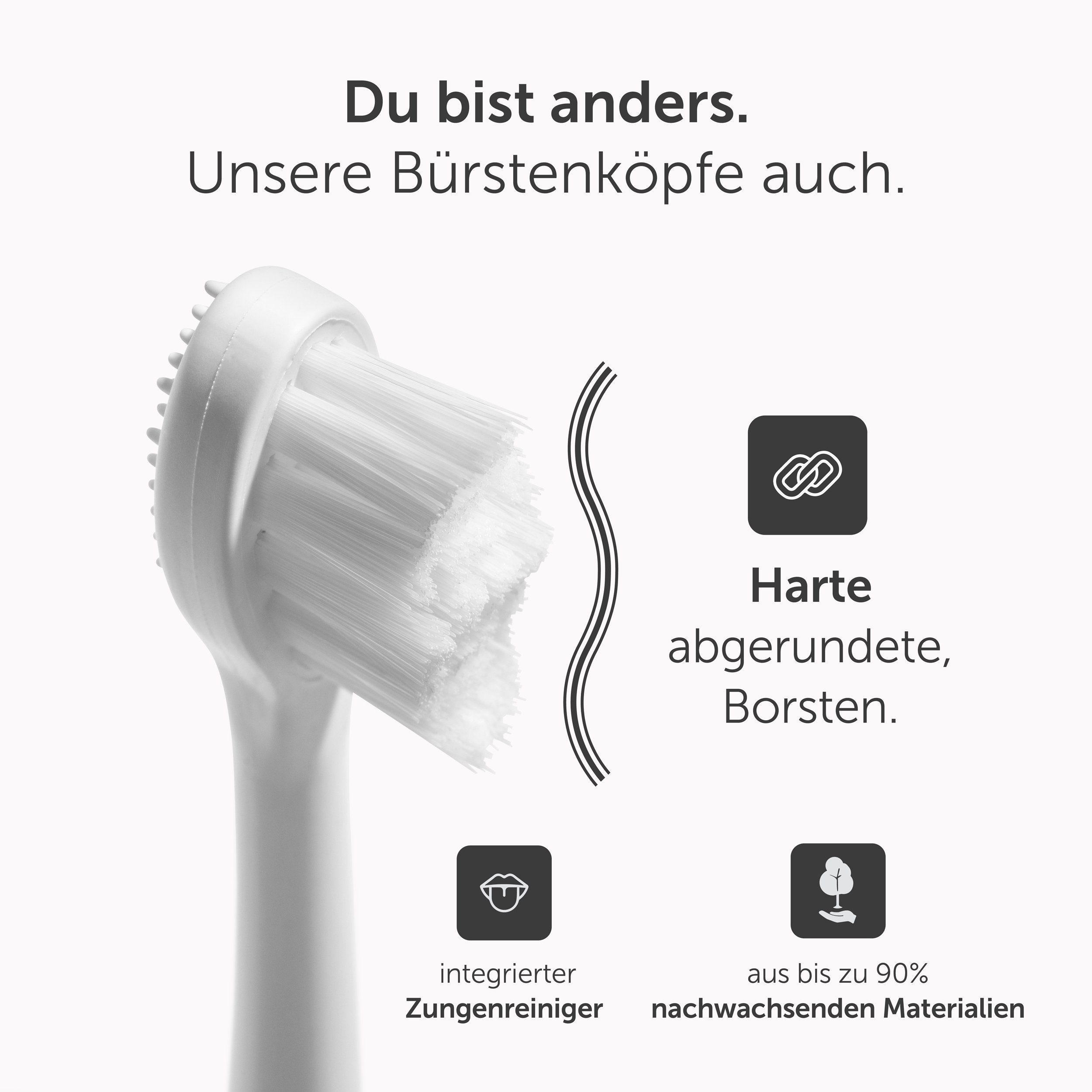 Wondersmile Aufsteckbürsten Bürstenköpfe (Hard), 4 St.