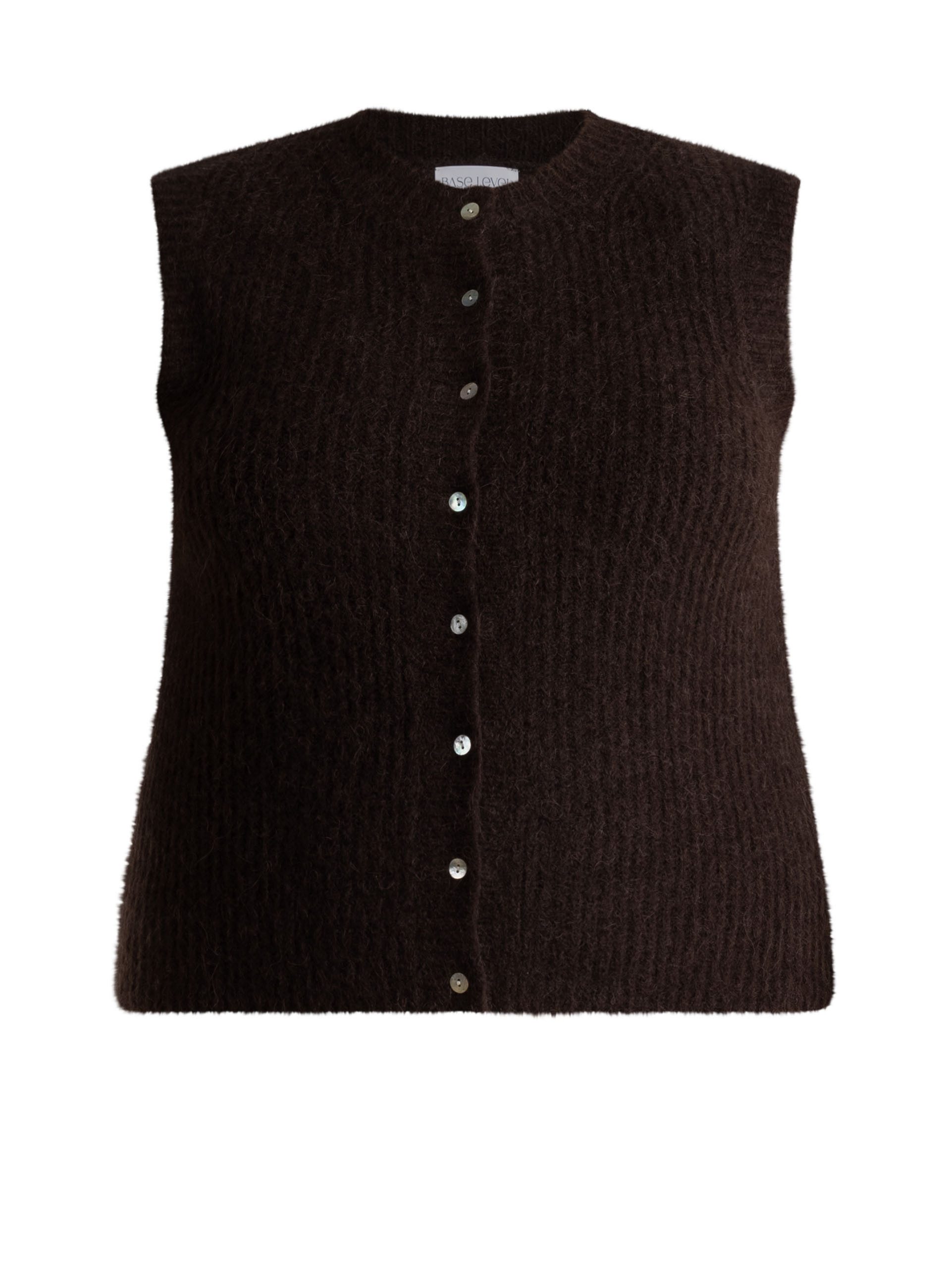 Base Level Curvy Strickweste Nelly Ärmellos - mit Knopfleiste / Große Größen – Bild 5 von 5
