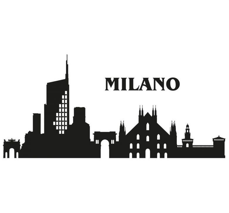 Wall-Art Wandtattoo XXL Stadt Skyline Milano 120cm (1 St)