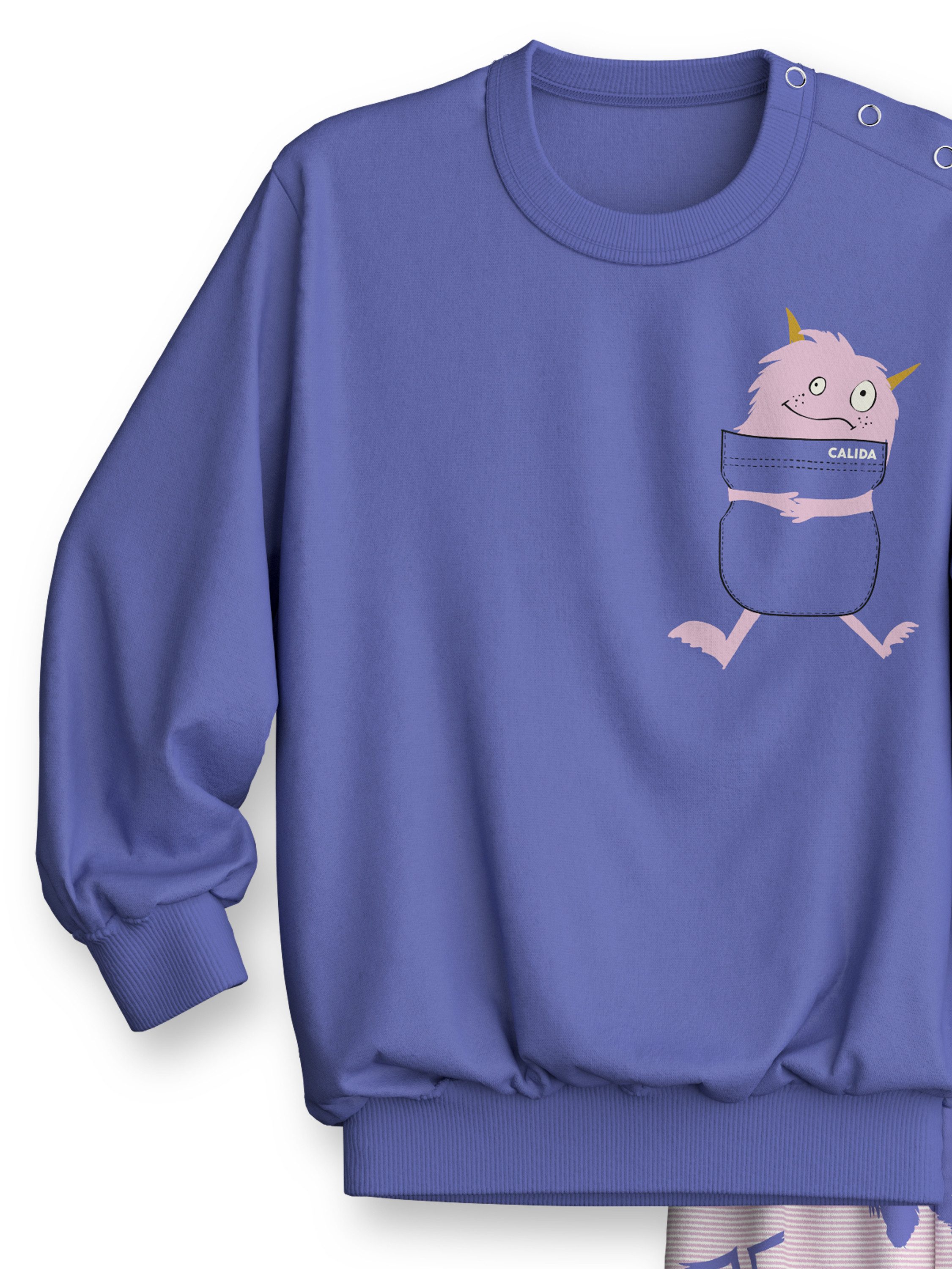 CALIDA Pyjama Toddlers Monsters Kinder (2 tlg) aus hochwertiger Baumwolle, hautfreundlich, pflegeleicht