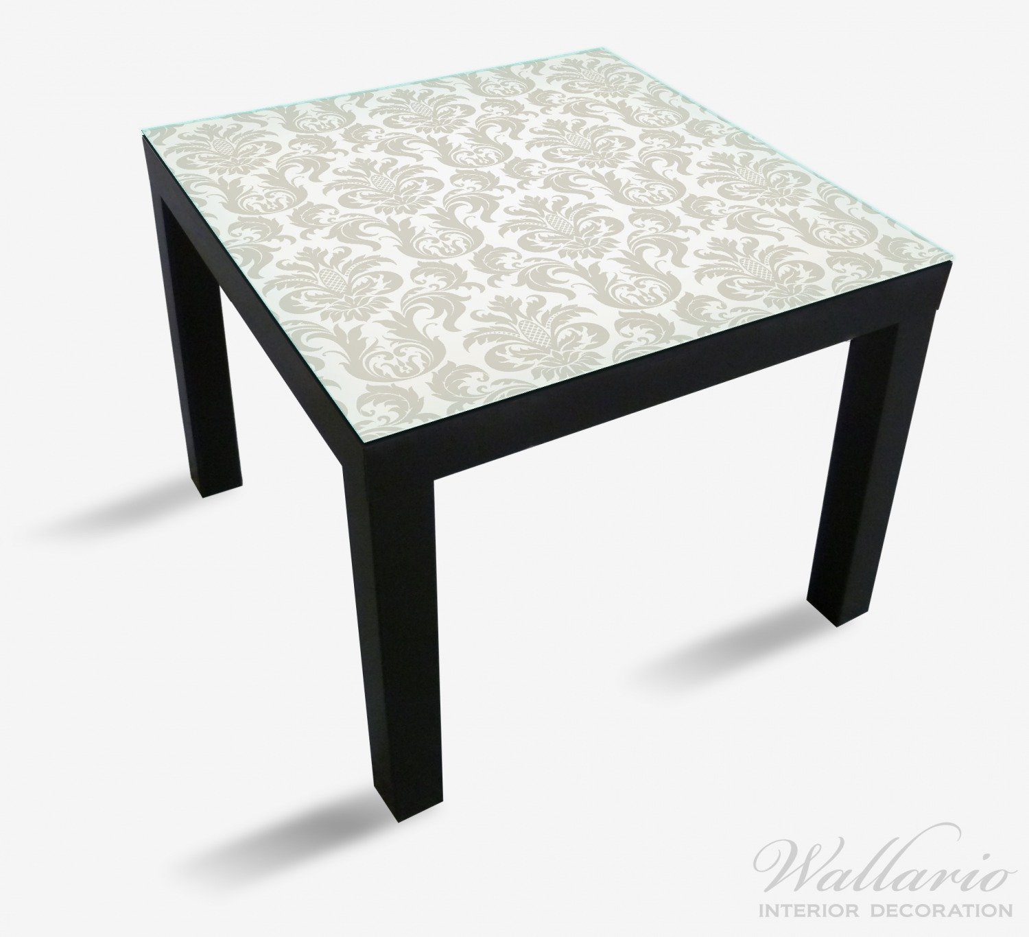 Ikea Lack Tisch und Wallario beige für Tischplatte weiß St), in Königliche geeignet (1 Schnörkelei