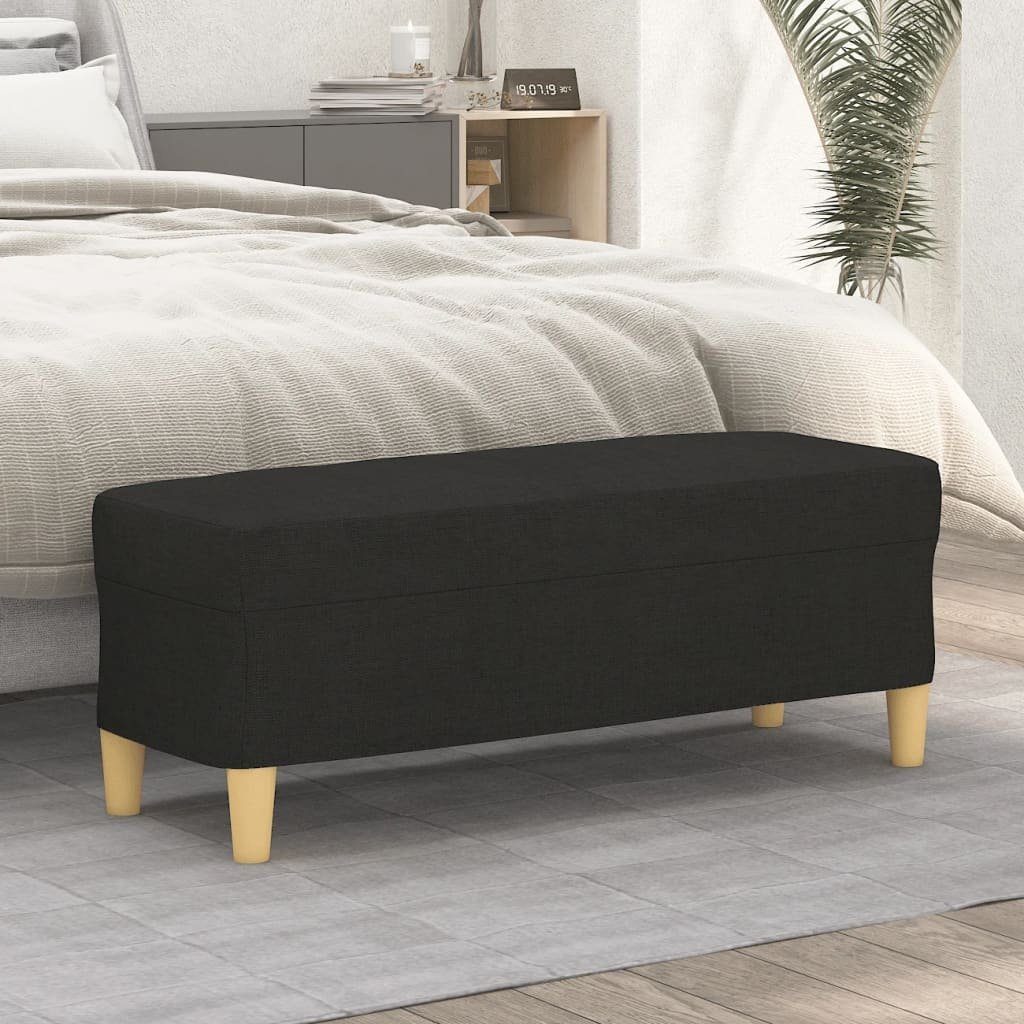 vidaXL Sitzbank Sitzbank Schwarz 100x35x41 cm Stoff