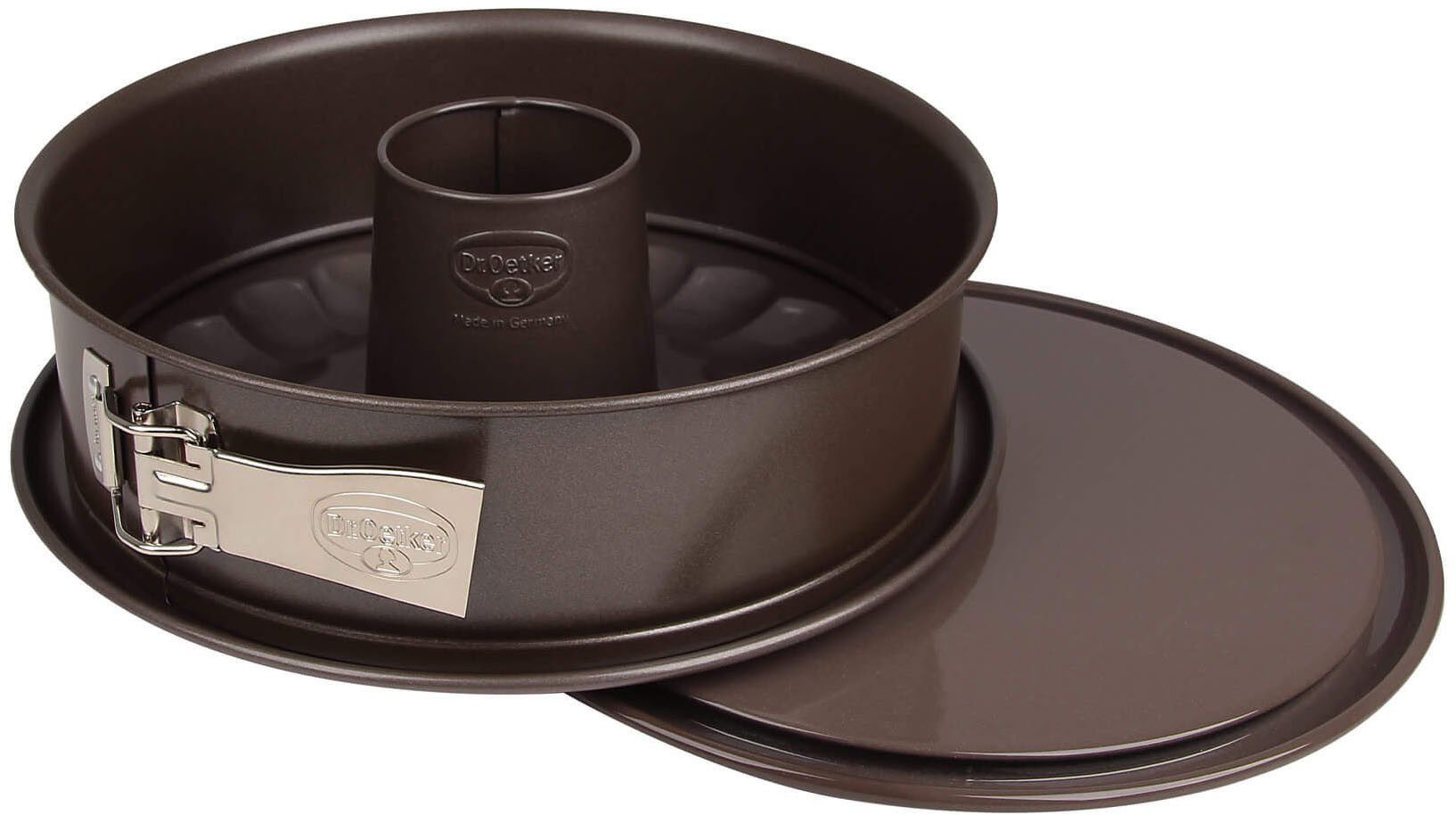 Dr. Oetker Küchenhelfer Springform Back-Edition, mit Servier- & Rohrboden, Antihaft-Beschichtung, schnitt-& kratzfest, hitzebeständig bis 230°C
