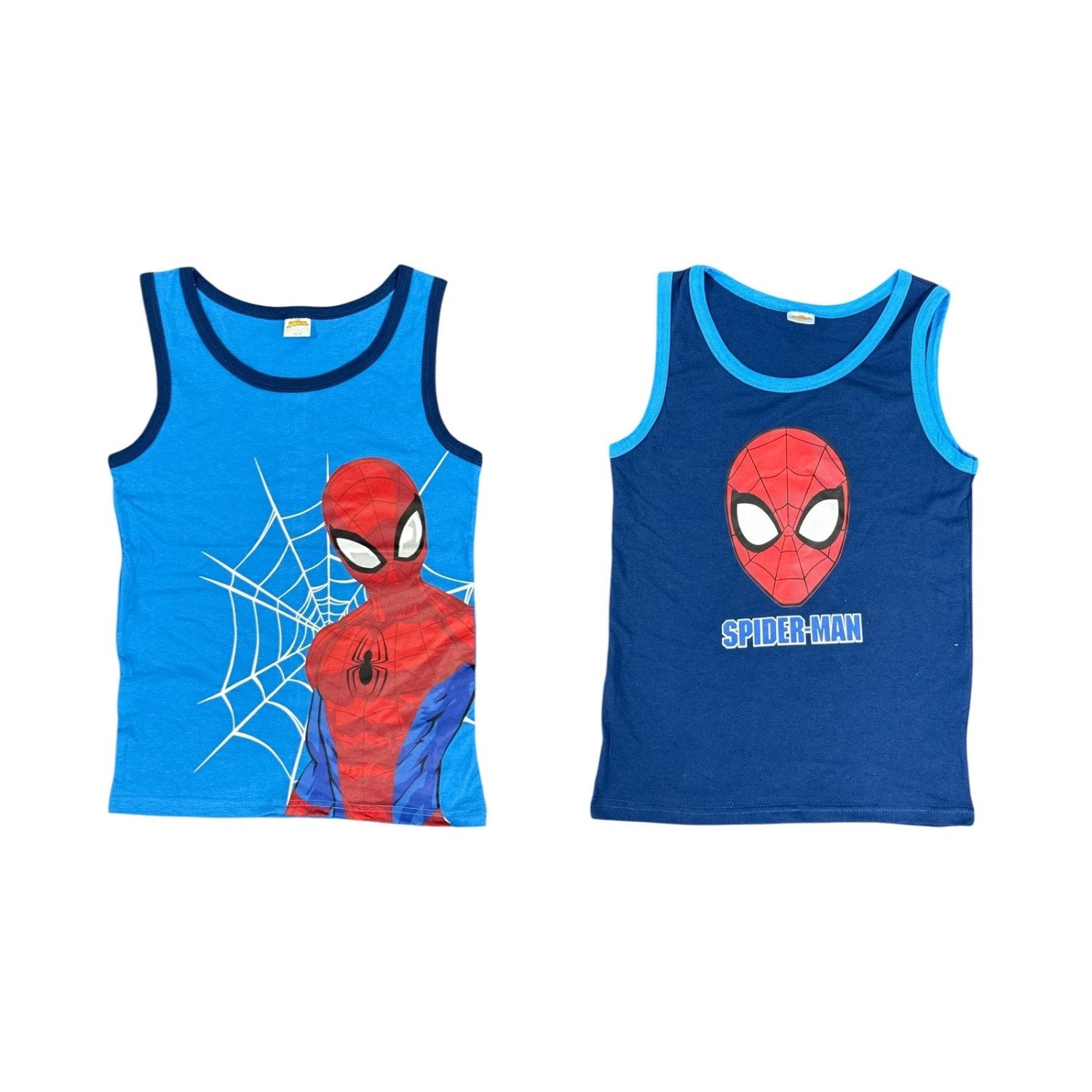 Spiderman Unterhemd 2er Pack Kinder Tank Top Unterhemd Jungen Unterwäsche Gr. 122/128