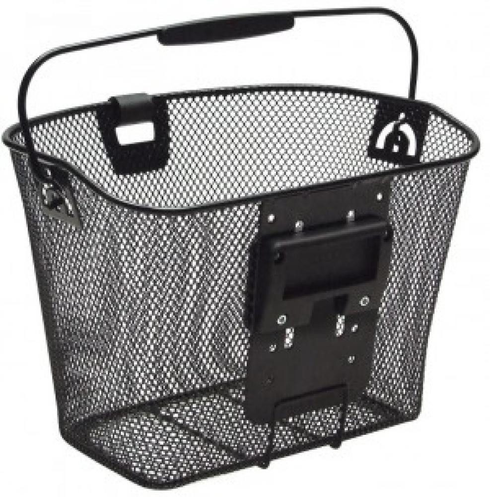 KlickFix Fahrradkorb Rixen Kaul, KLICKfix Uni Korb mit Lampenclip Lenker Adapter, Lenkerkor