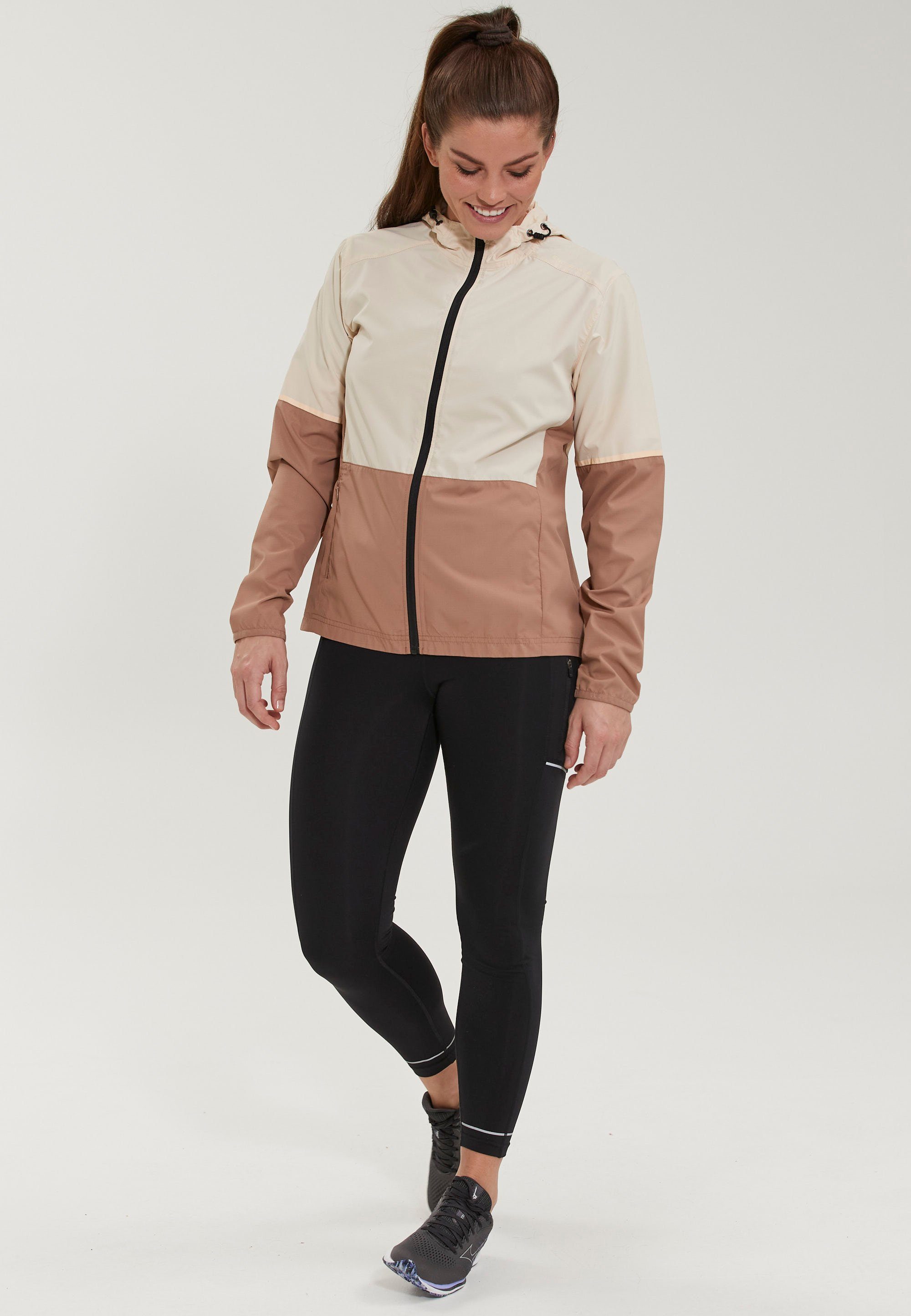 mit und braun-beige ENDURANCE Kinthar Funktion wind- Outdoorjacke wasserdichter