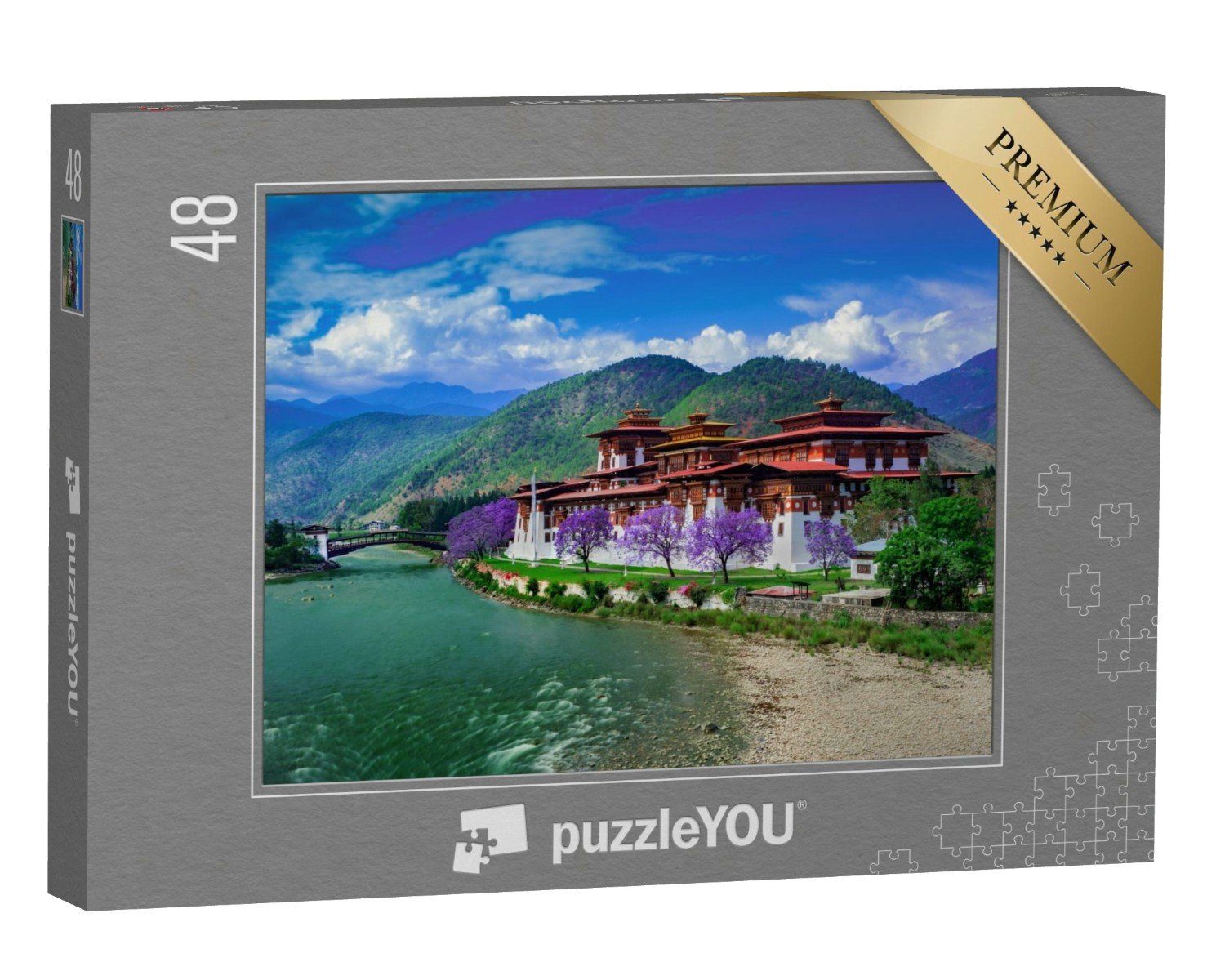 puzzleYOU Puzzle Der Punakha Dzong in Punakha, Bhutan, 48 Puzzleteile, puzzleYOU-Kollektionen Asien