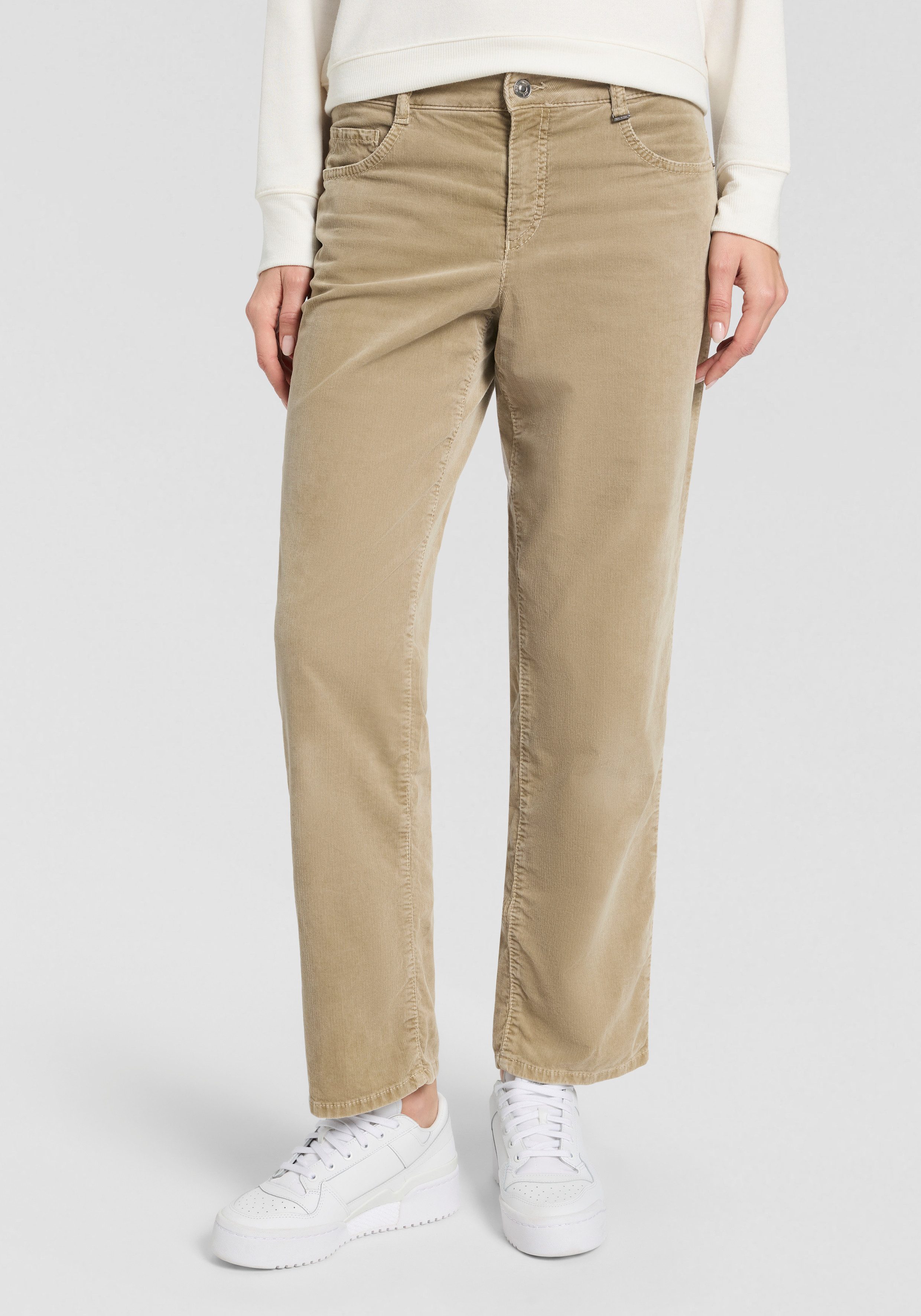 MAC Cordhose GRACIA Hochwertige, elastische Babycord-Qualität im Baumwoll-Mix