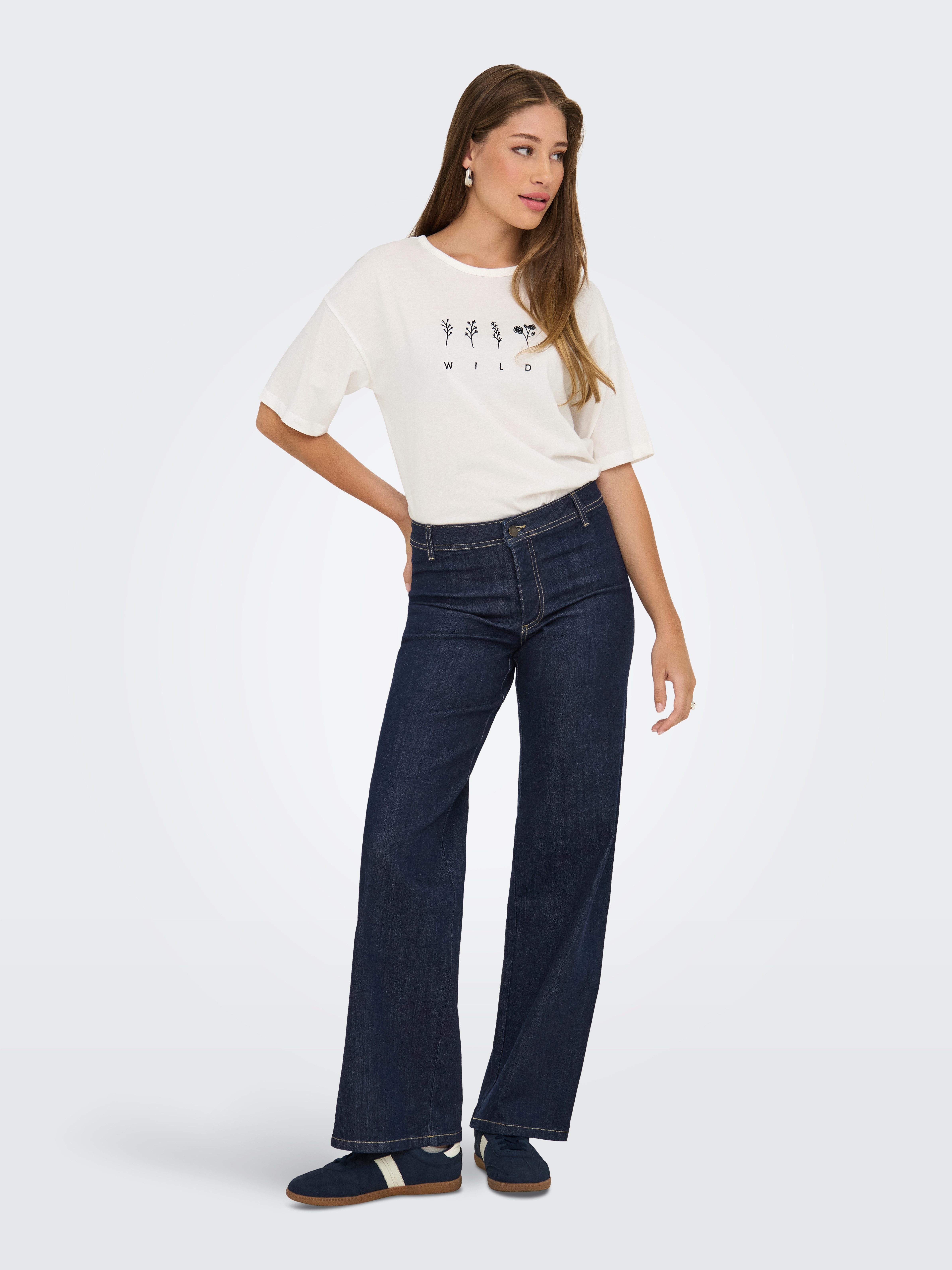 JDY Weite Jeans JDYVANESSA MIDWAIST WIDE JEANS DBD DENIM