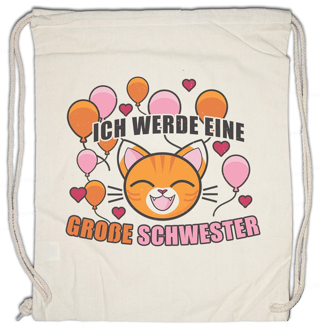 Turnbeutel Ich Werde Große Schwester Turnbeutel Fun Baby Kleiner Bruder Kind