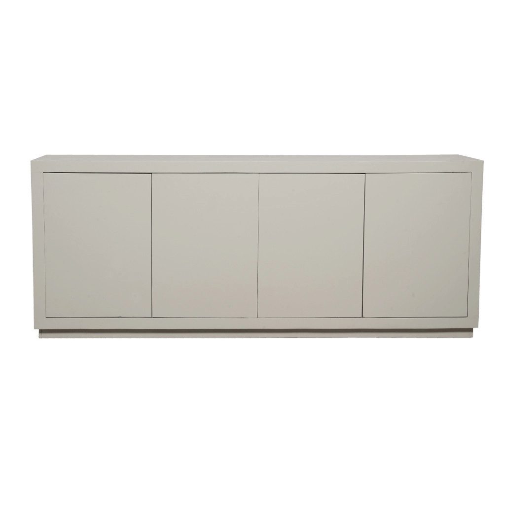 BENEDO MÖBEL Sideboard Bali Sand 200x45x80 cm, Kommode, Mangoholz, 4 Türen & Push to Open