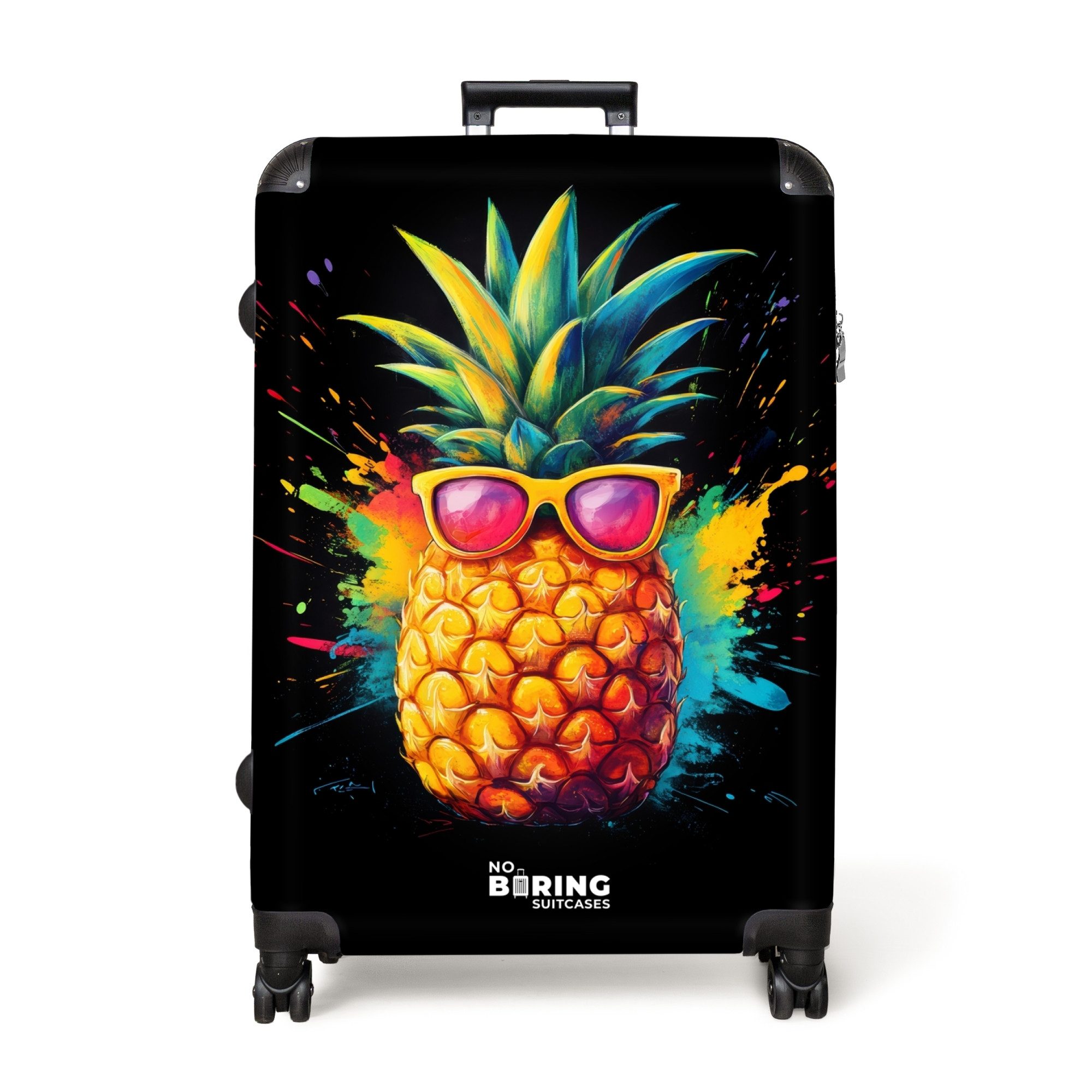 NoBoringSuitcases.com© Hartschalen-Trolley Sommerananas mit Sonnenbrille 77 günstig online kaufen