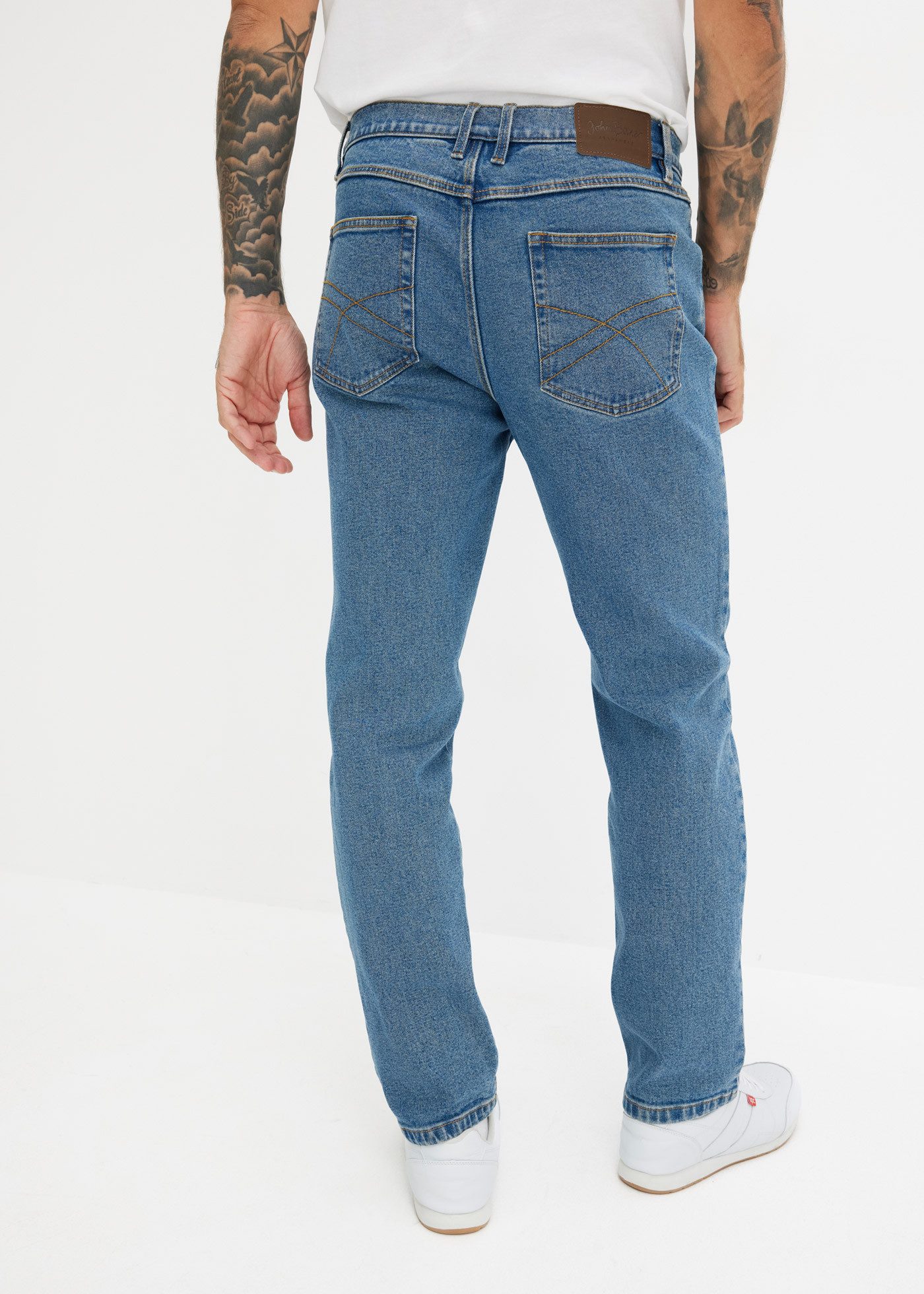 bonprix Gerade Jeans klassische Passform, aus Baumwolle mit Elasthan