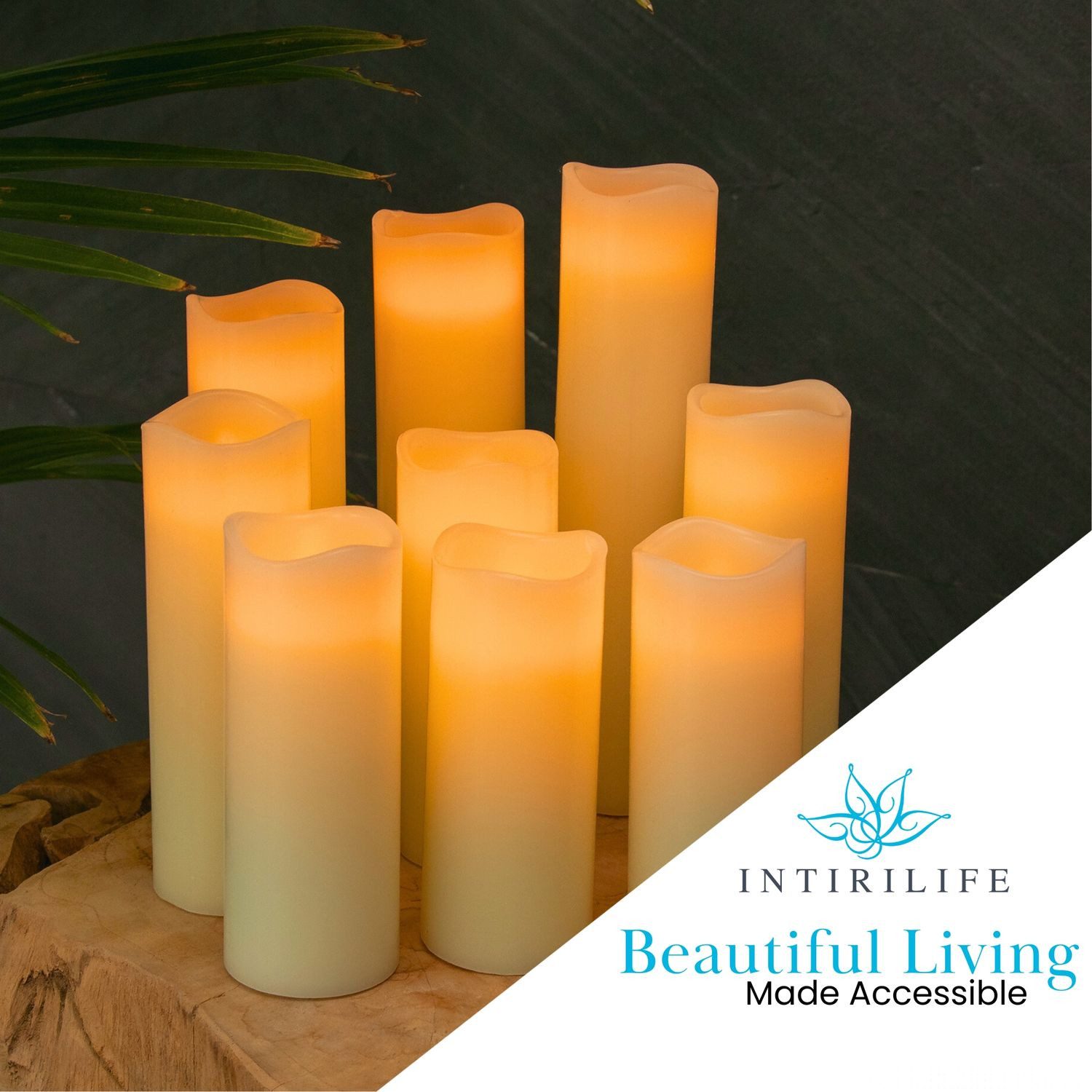 Intirilife LED-Kerze (Set, 9-tlg), LED Kerzen Set in verschiedenen Größen a günstig online kaufen