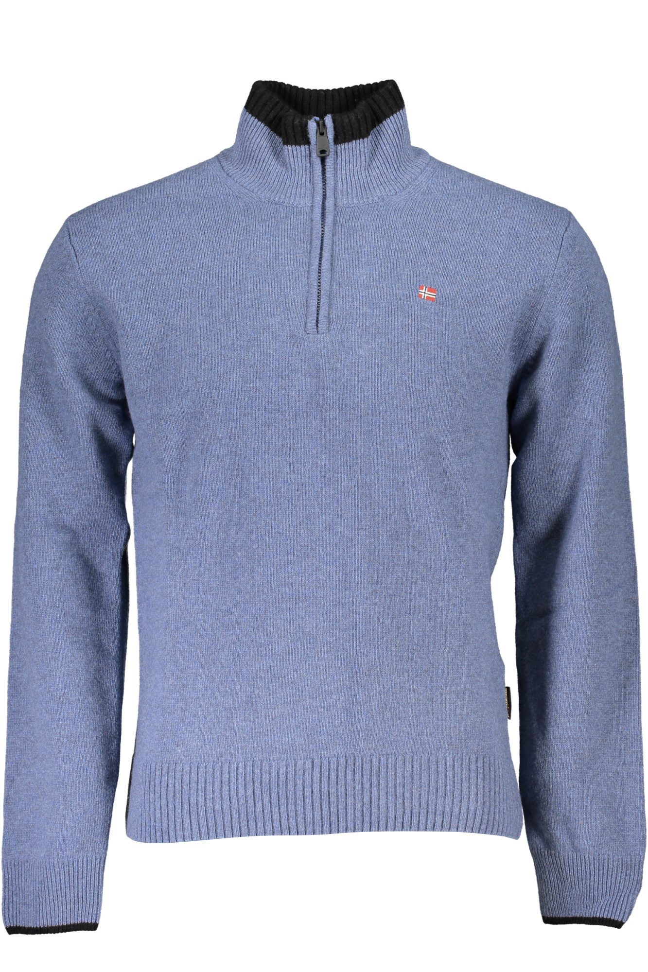 Napapijri Strickpullover Herren Pullover Blau: Bequemer Regular Fit mit Halbreißverschluss
