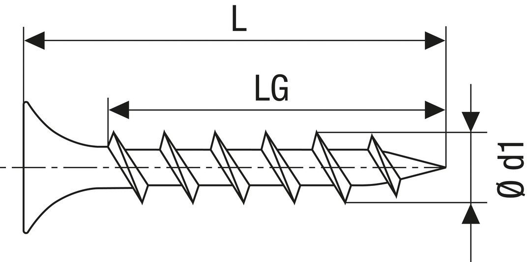 SPAX Schnellbauschraube Trockenbauschraube, Kreuzschlitz H2, (500 St)