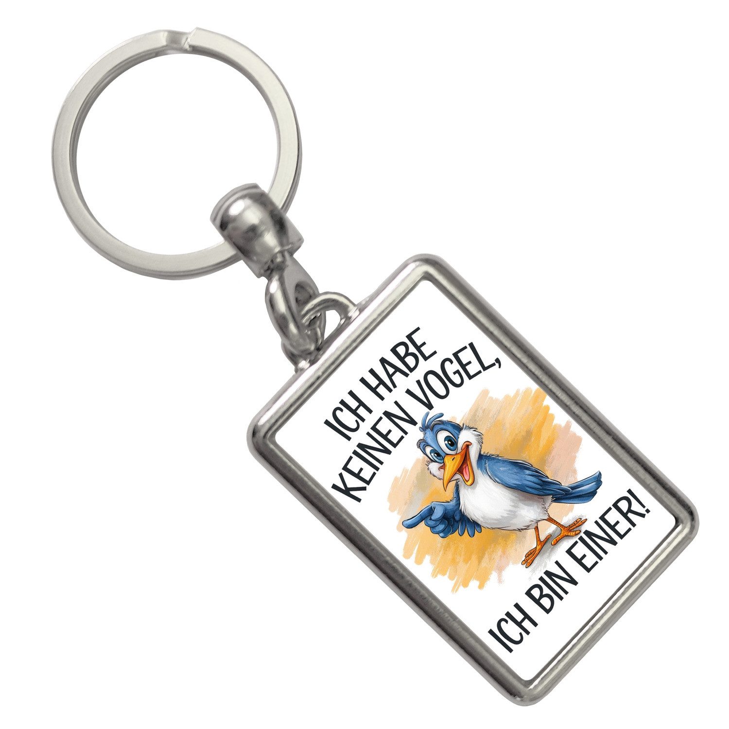 Schlüsselanhänger Cartoon Vogel Ich bin ein Vogel Schlüsselanhänger