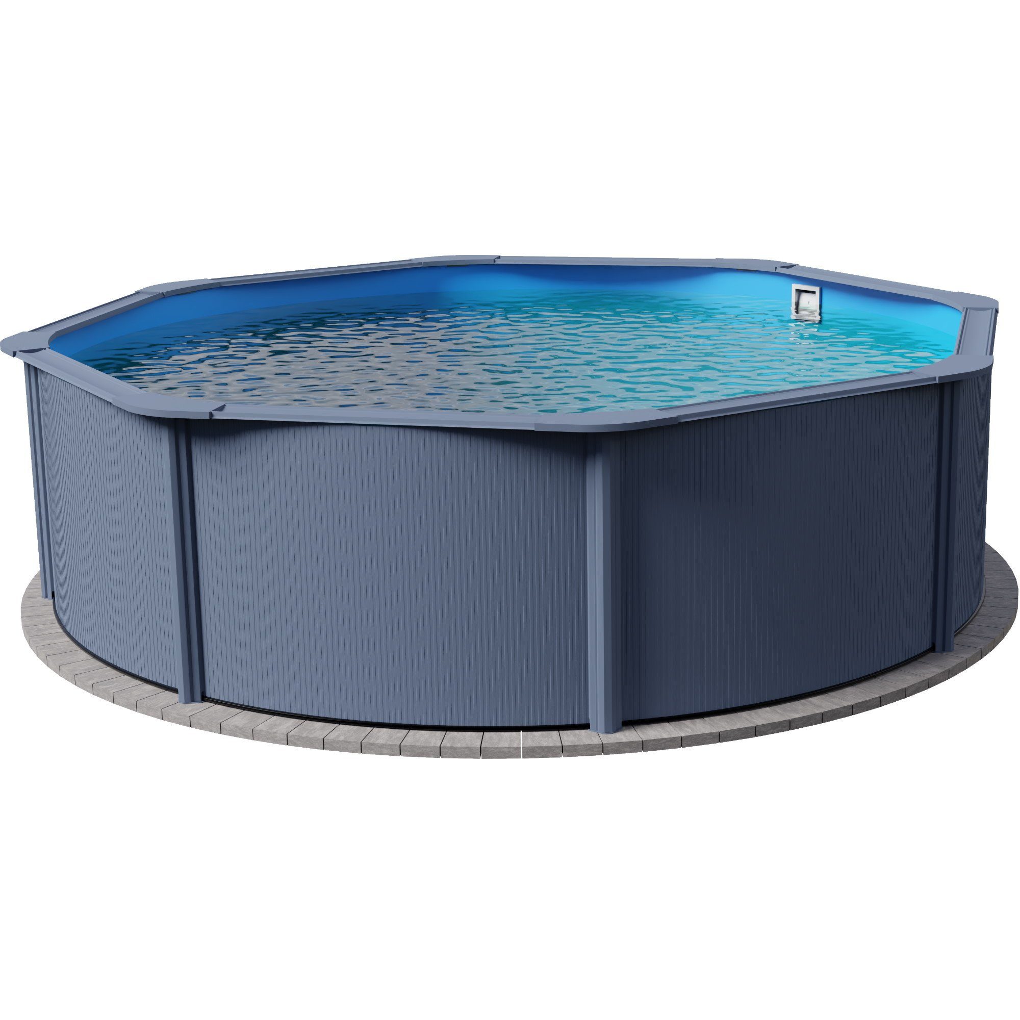 Planet Pool Rundpool Stahlwandpool rund Classic 350x120 cm, Stahl 0,4 m (Einzelbecken), verzinkte Stahlwand