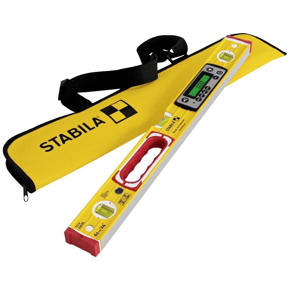 Stabila Wasserwaage Digitale Wasserwaage61 cm, wasser- und staubdicht nach IP 67 19829, mit Rutschstopper, inkl. Tasche