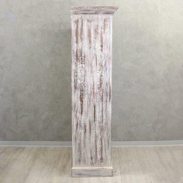 Oriental Galerie Mehrzweckschrank Indischer Schrank Antik Whitewash 150 cm