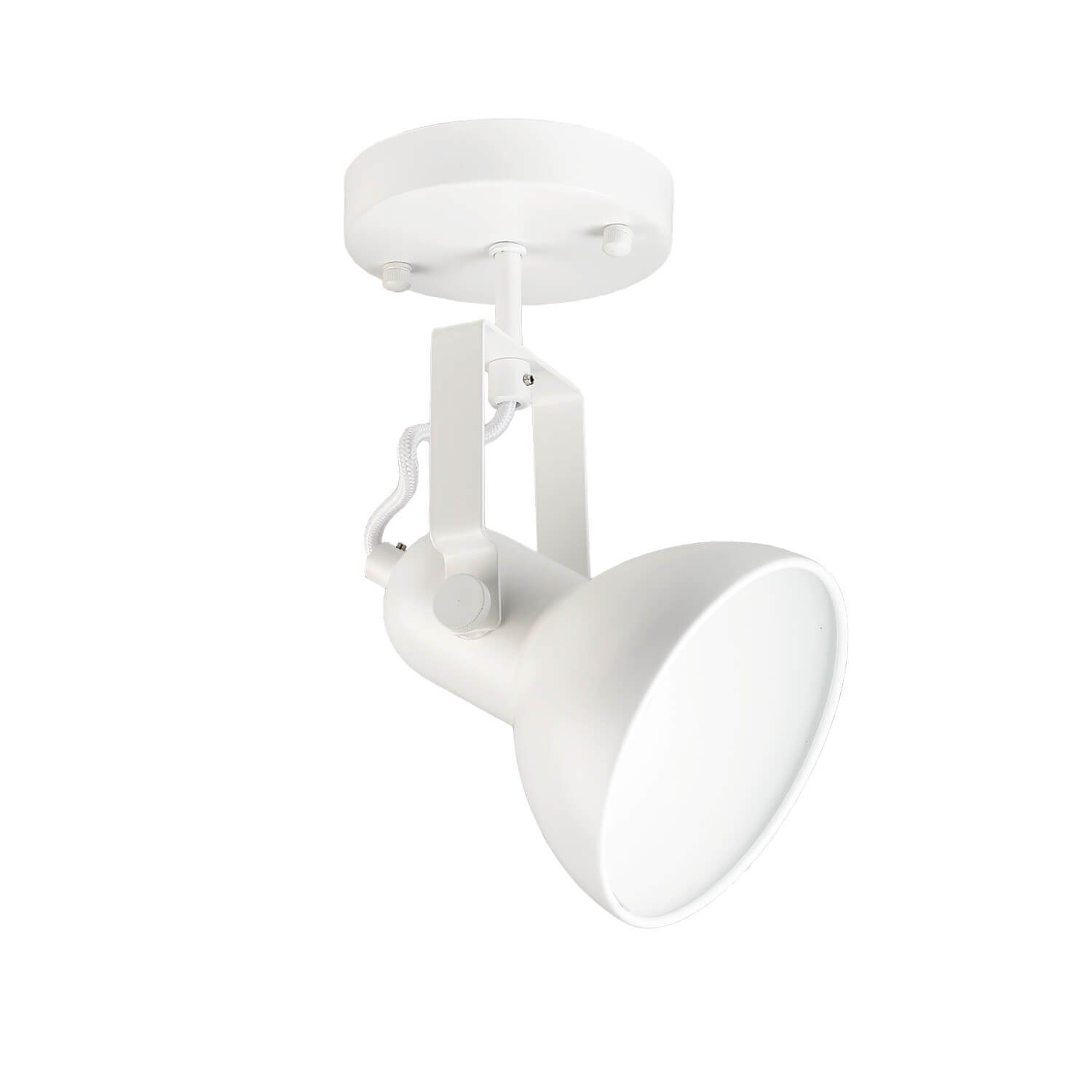 Licht-Erlebnisse Deckenstrahler DALLAS, ohne Leuchtmittel, Spot Lampe Deckenleuchte Weiß retro E14 Leselampe Lampe