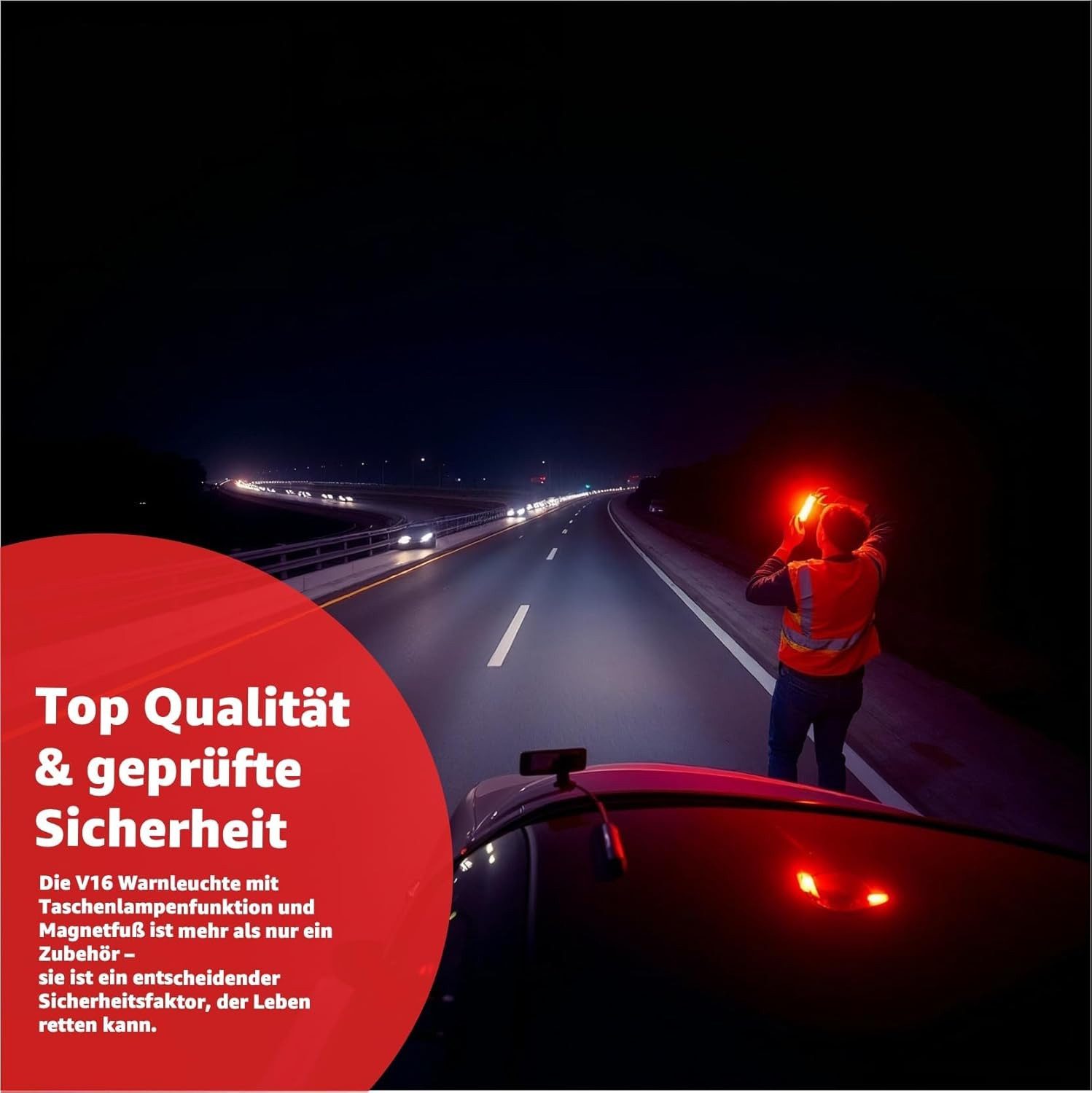 OwnWheel LED-Warndreieck V16 EU – IDADA 21020060 Notlicht – Warndreieck