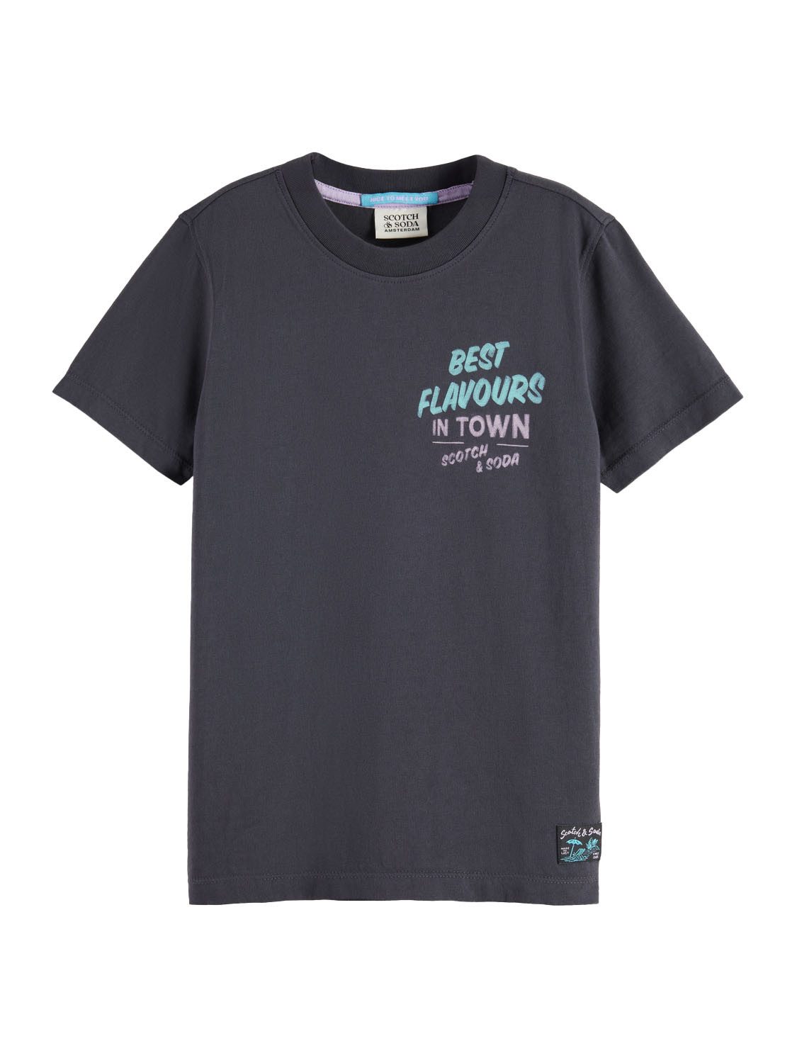 Print-Shirt SCOTCH & SODA Kinder T-Shirt Artwork washed black