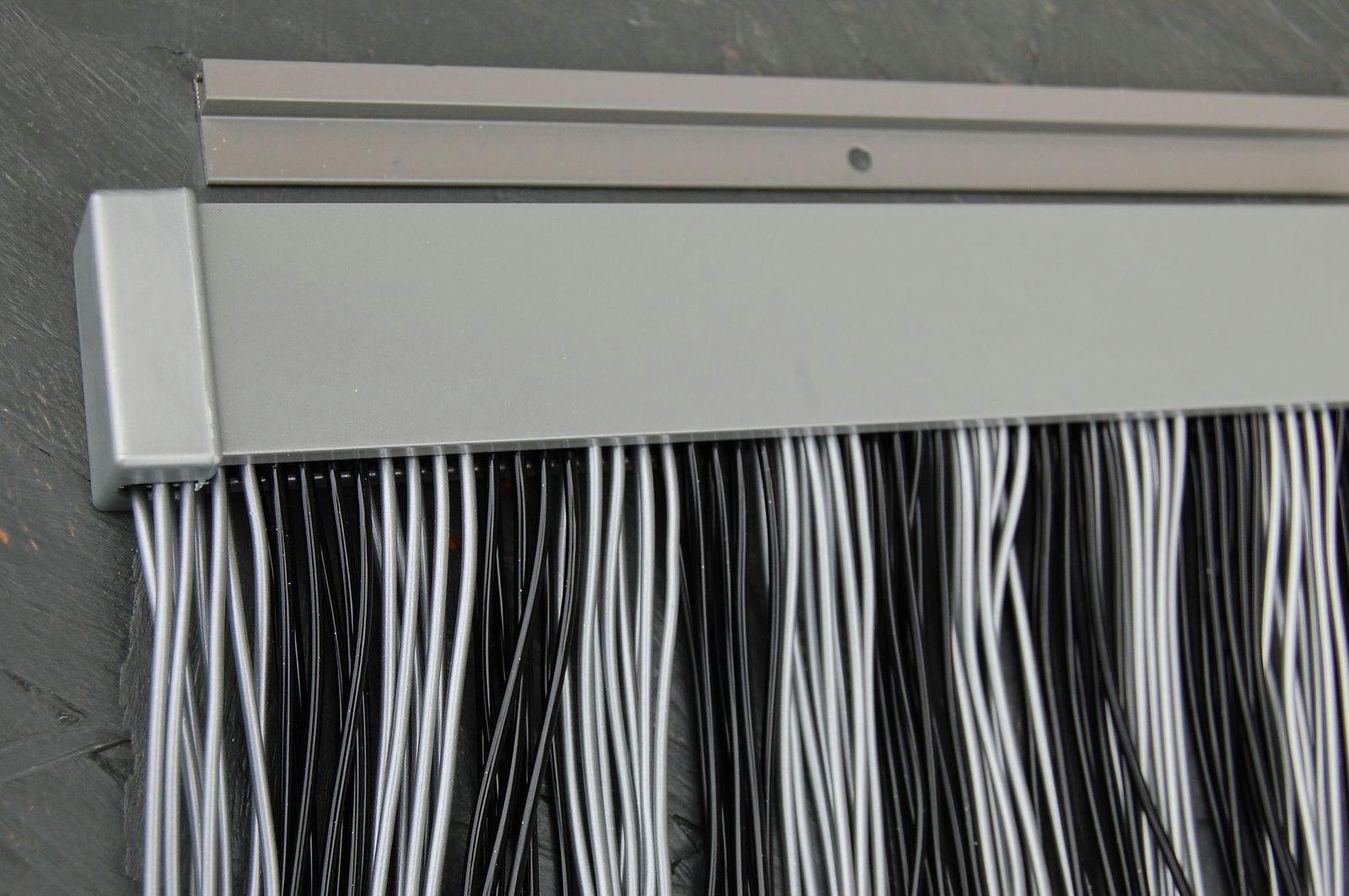PVC Tenda Insektenschutz-Vorhang 3 schwarz, 120 - La Breite 230 Tenda TRENTO Länge XL cm, Streifenvorhang kürzbar x La und individuell