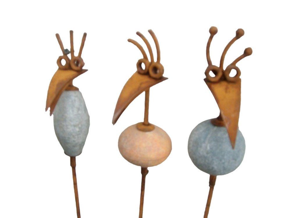 Deko-Impression Gartenstecker Dekorative Gartenstecker 3er-Set Gartenstab günstig online kaufen