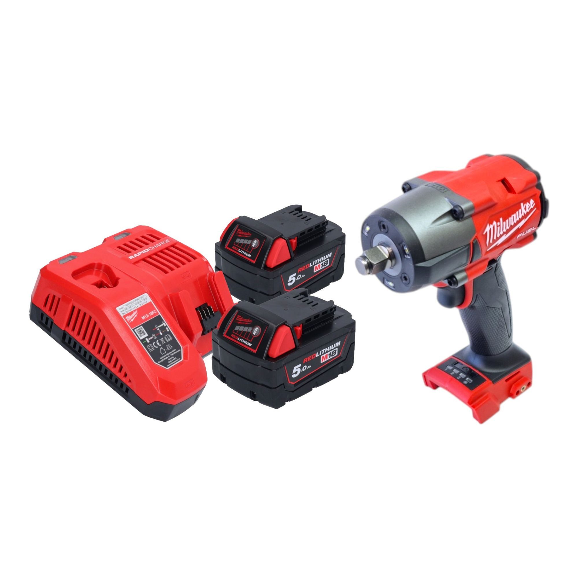 Milwaukee Akku-Schlagschrauber M18 FMTIW2F12-502 18 V 745 Nm 1/2" Brushless + 2x Akku 5,0 Ah + Lader