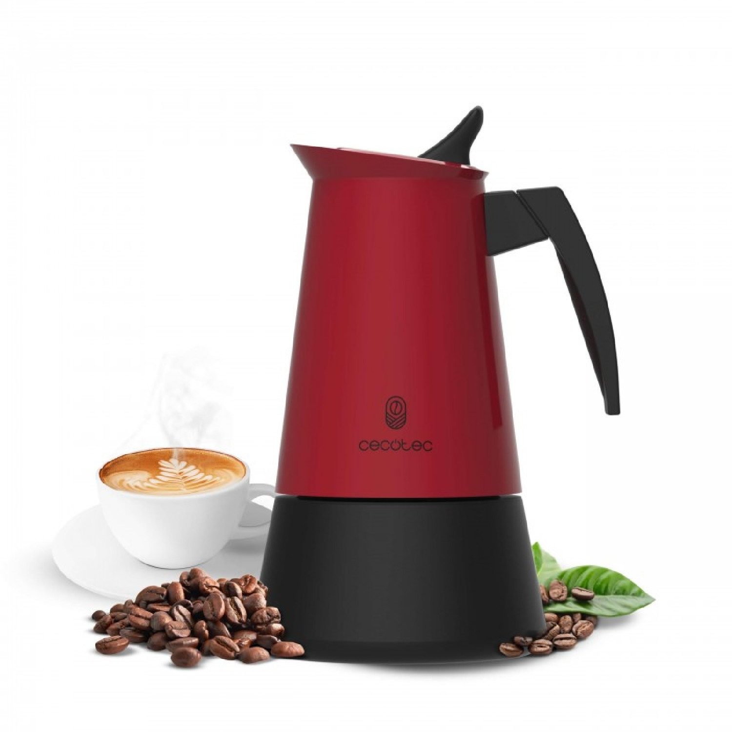 Cecotec Mokkamaschine, 0.2l Kaffeekanne, Piccolina 400 Red
