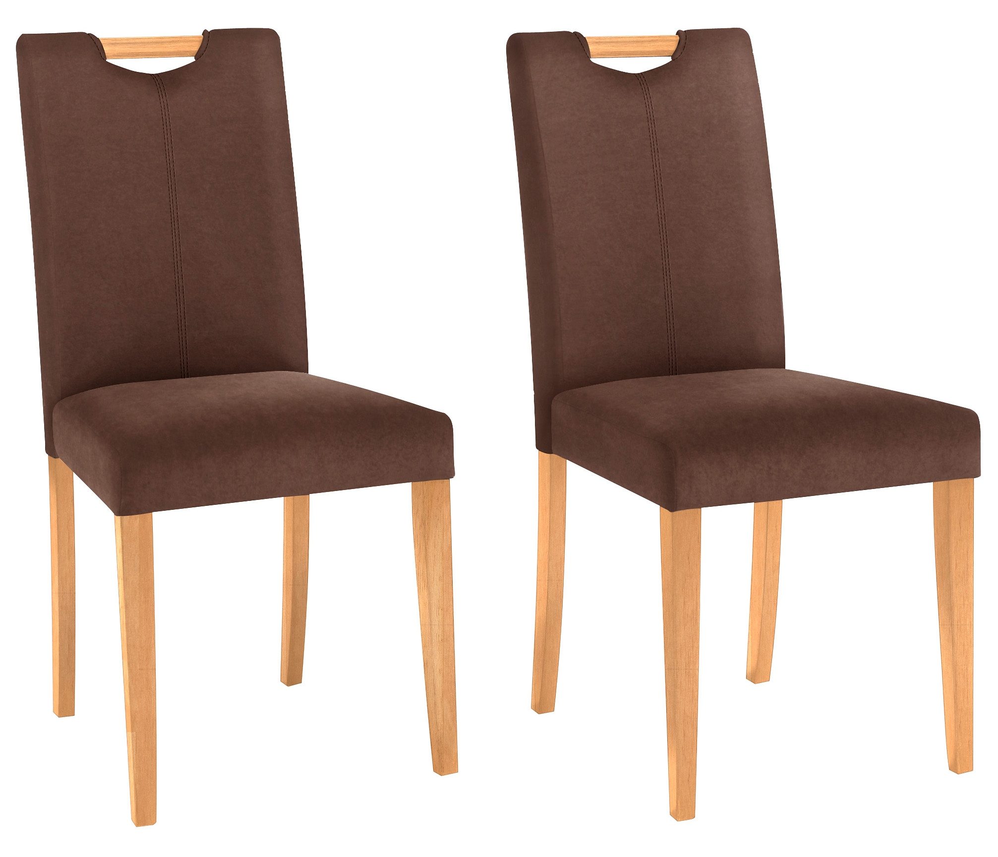 Home affaire Stuhl »Stuhlparade« (Set, 2 St), in zwei unterschiedlichen  Bezugsqualitäten, Sitzhöhe 46 cm