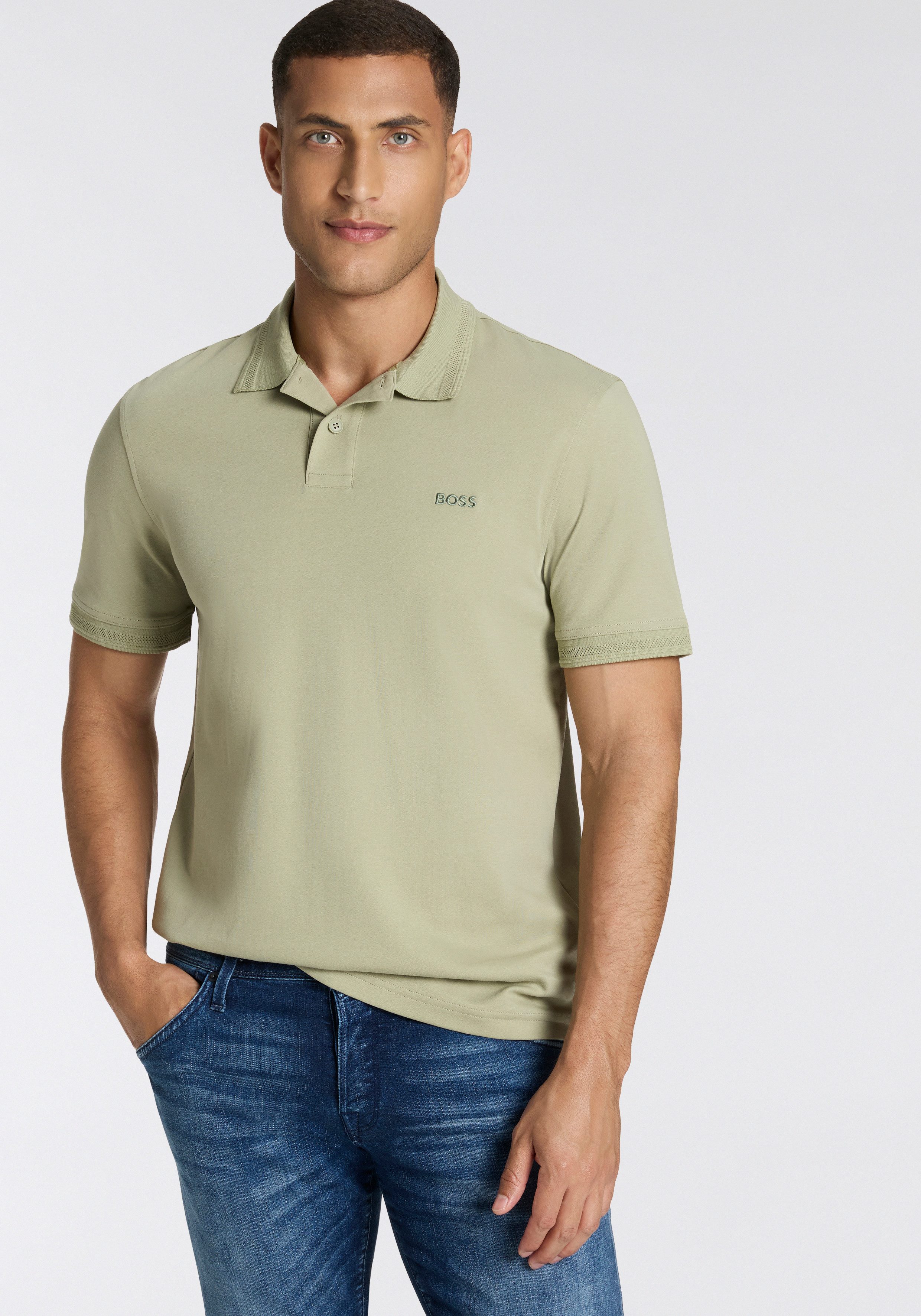 BOSS ORANGE Poloshirt Pe mit Polokragen günstig online kaufen