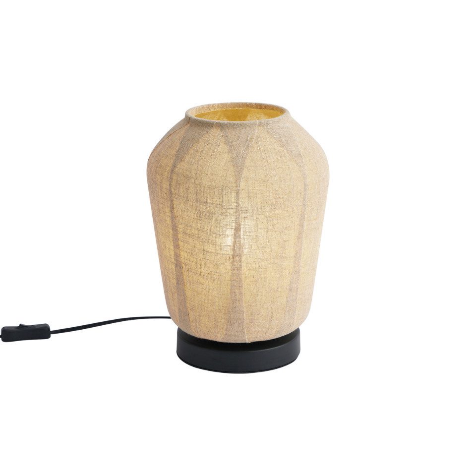 Qazqa Tischleuchte Nami, ohne Leuchtmittel, E27, Schwarz, Japandi, Metall, 1-flammig