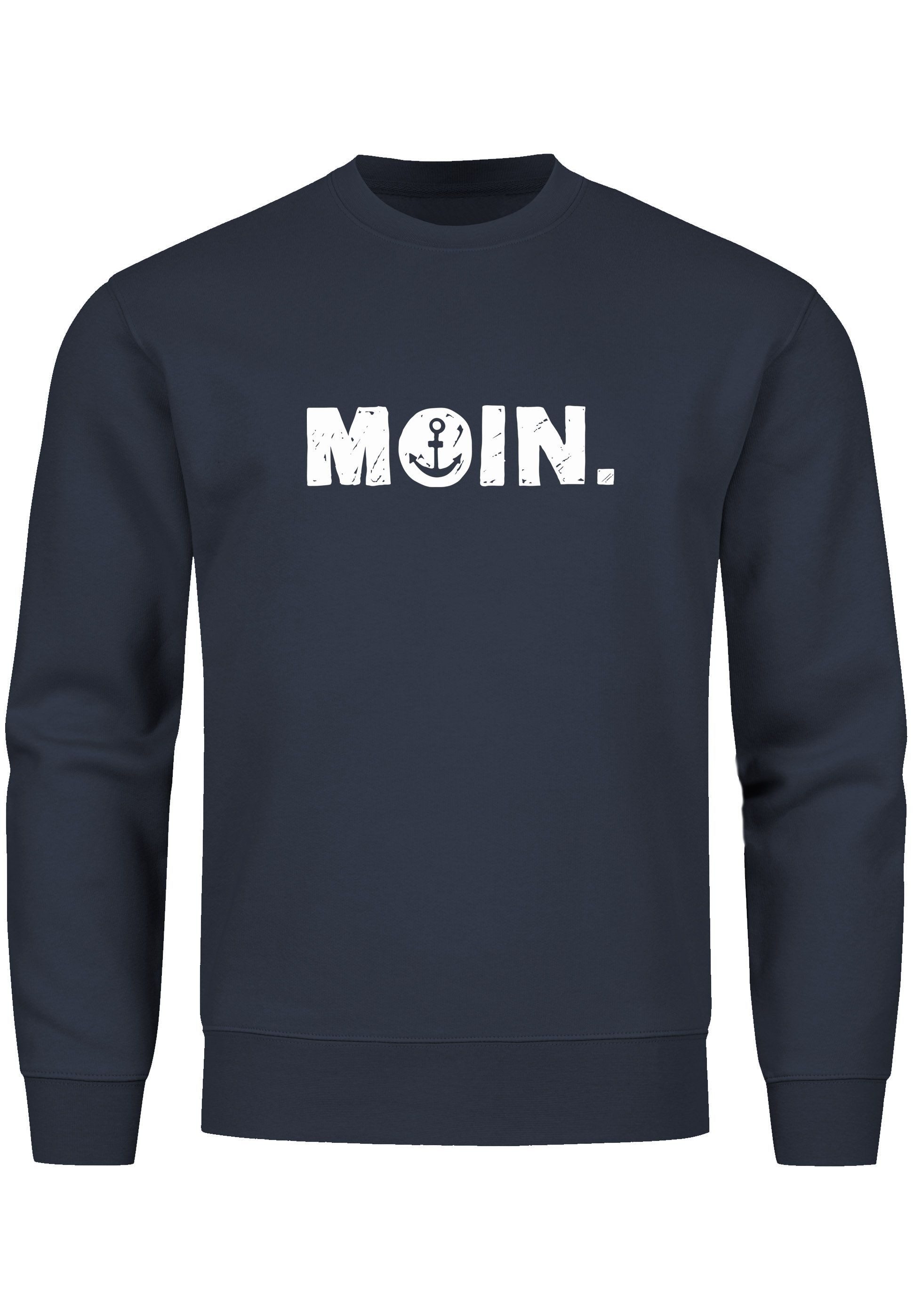 Neverless Sweatshirt Sweatshirt Herren Moin Dialekt Norden Hamburg Anker Pr günstig online kaufen