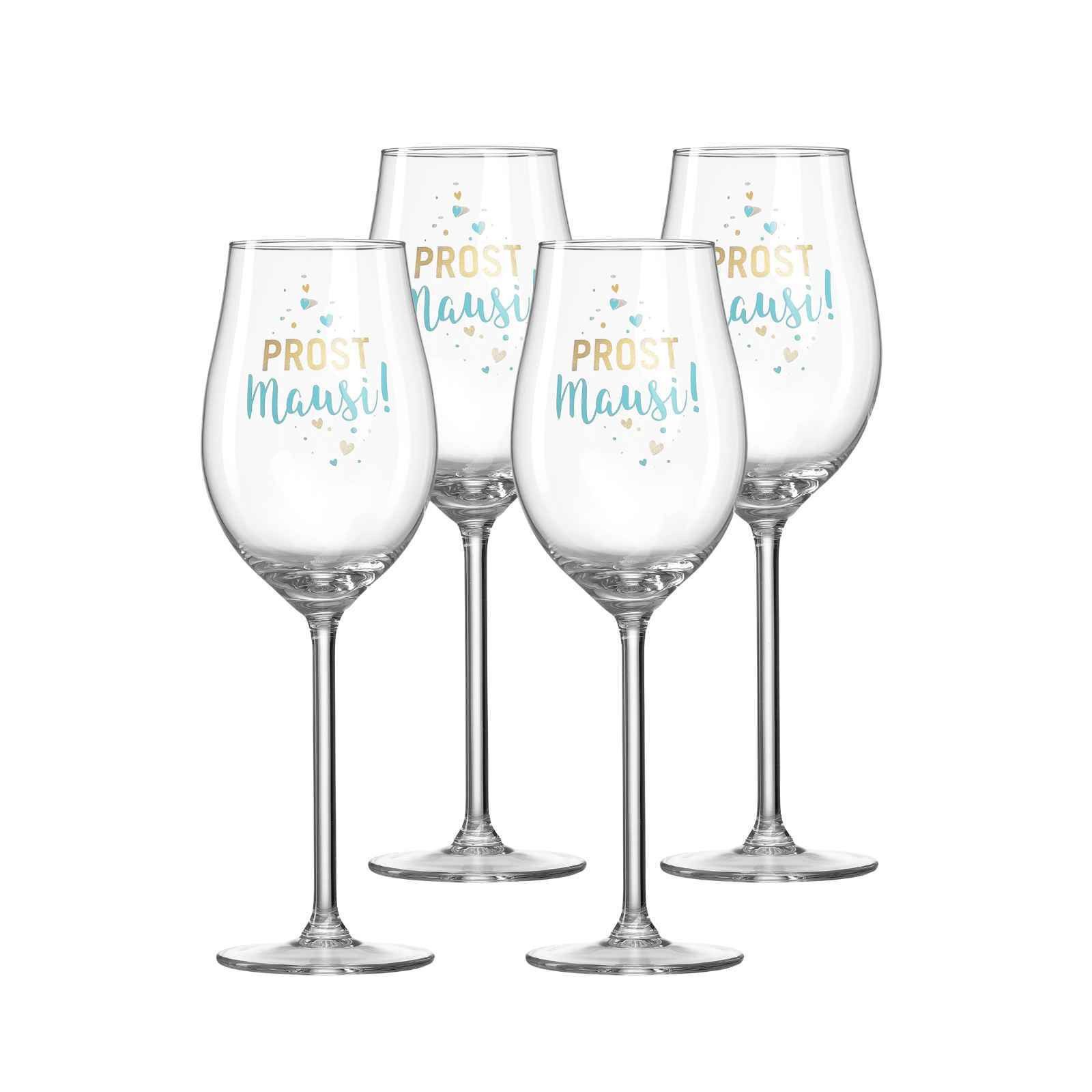 Ritzenhoff & Breker Weinglas Mädels Weingläser 460 ml 4er Set, 4-tlg., Glas