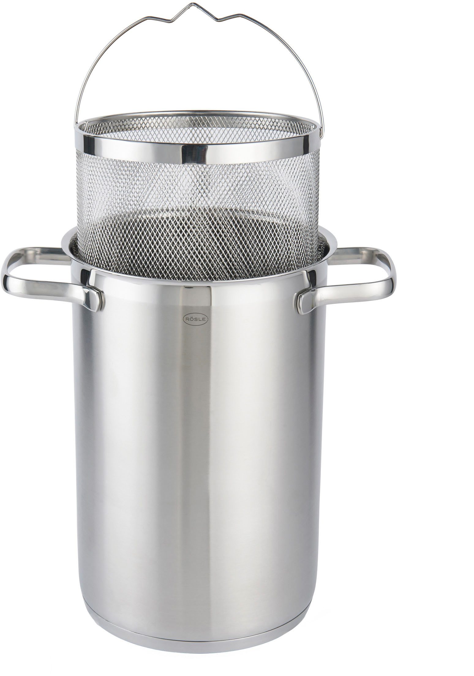 RÖSLE Spargeltopf ELEGANCE, Edelstahl 18/10, Pastatopf, spülmaschinen- und induktionsgeeignet, Ø 16 cm, 4,5 Liter