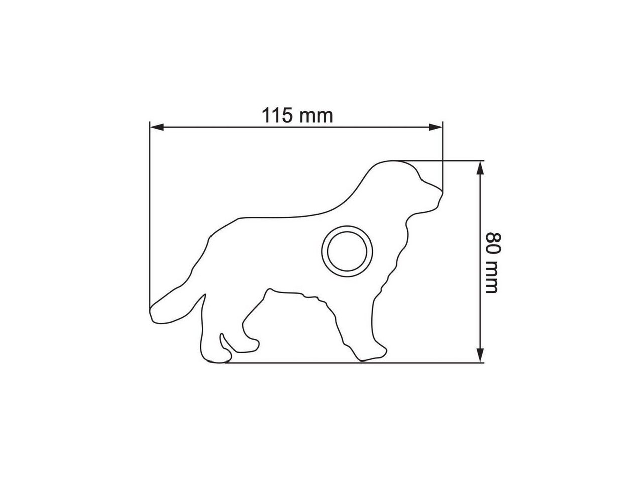 Thumbnail - Bravios Briefkasten Klingeltaster Hund ''Balu'' Grau Metallic
