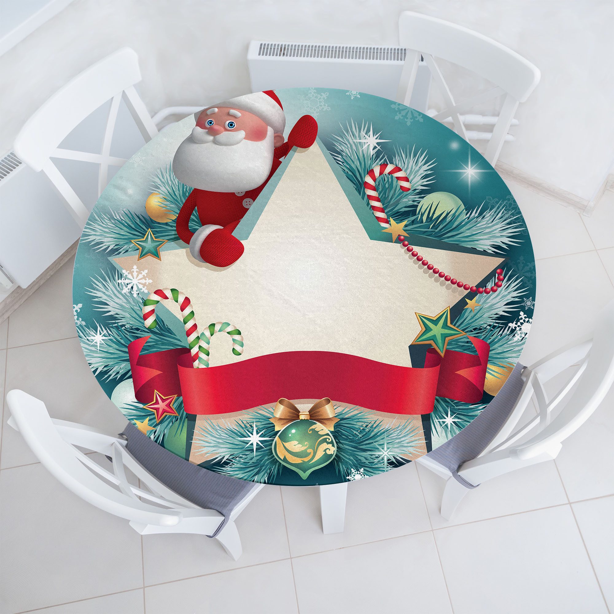 Abakuhaus Tischdecke Rundum-elastische Stofftischdecke, Weihnachten Sankt S günstig online kaufen