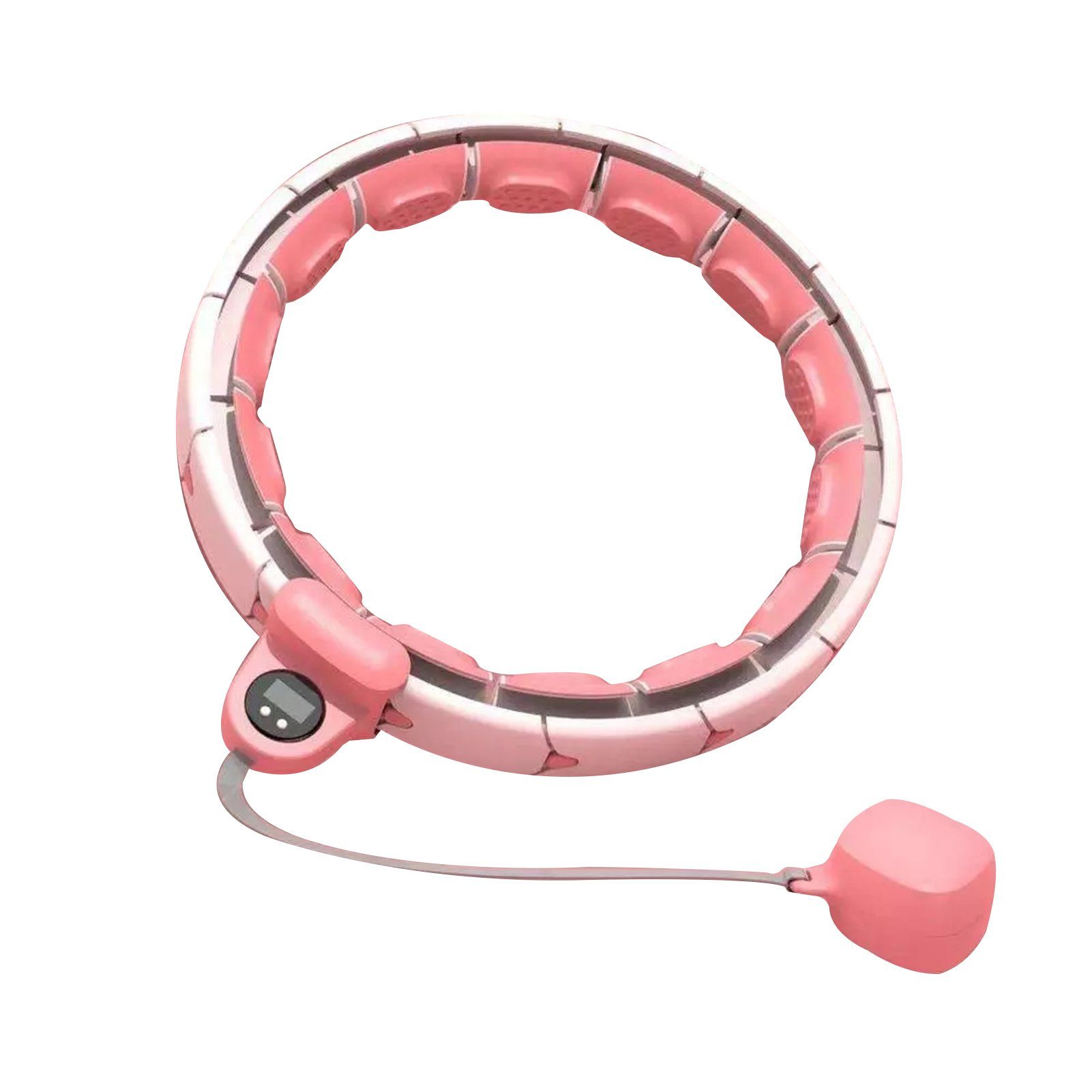 Blusmart Hula-Hoop-Reifen 2-in-1-Bauch-Fitness Für Intelligenter Fitnessring Erwachsene, Der pink