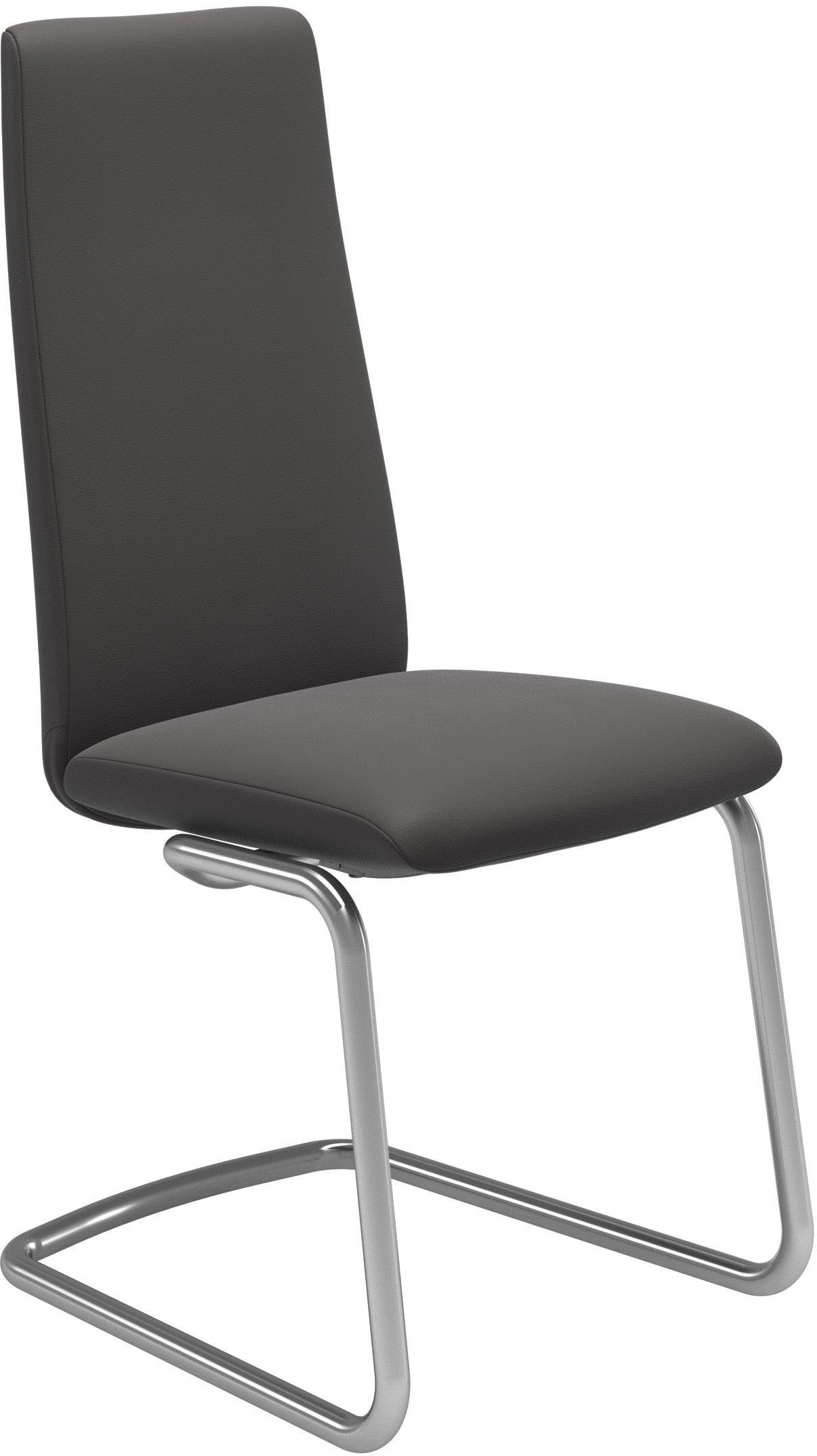 Stressless® Polsterstuhl Laurel, Back, aus mit glänzend Größe High Stahl in M, Chrom Beinen