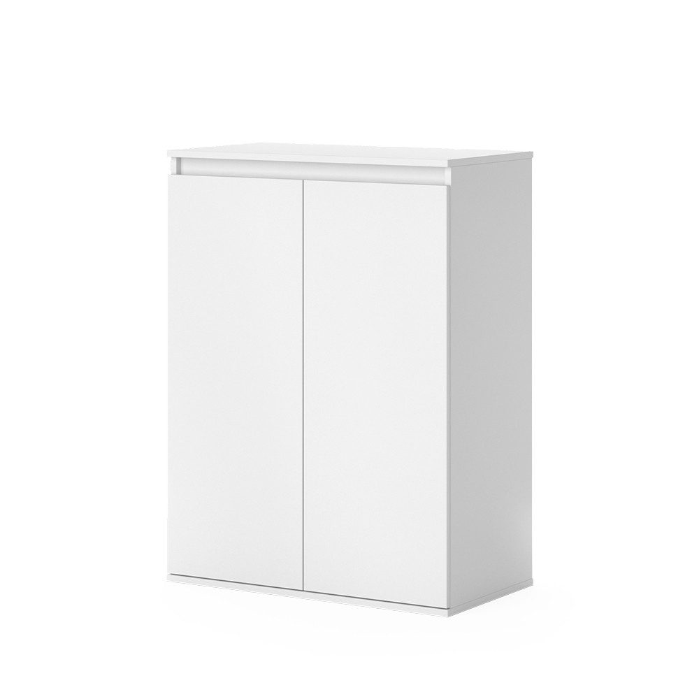 Vicco Highboard Claus, Weiß, 74 x 99.6 cm mit 2 Türen günstig online kaufen